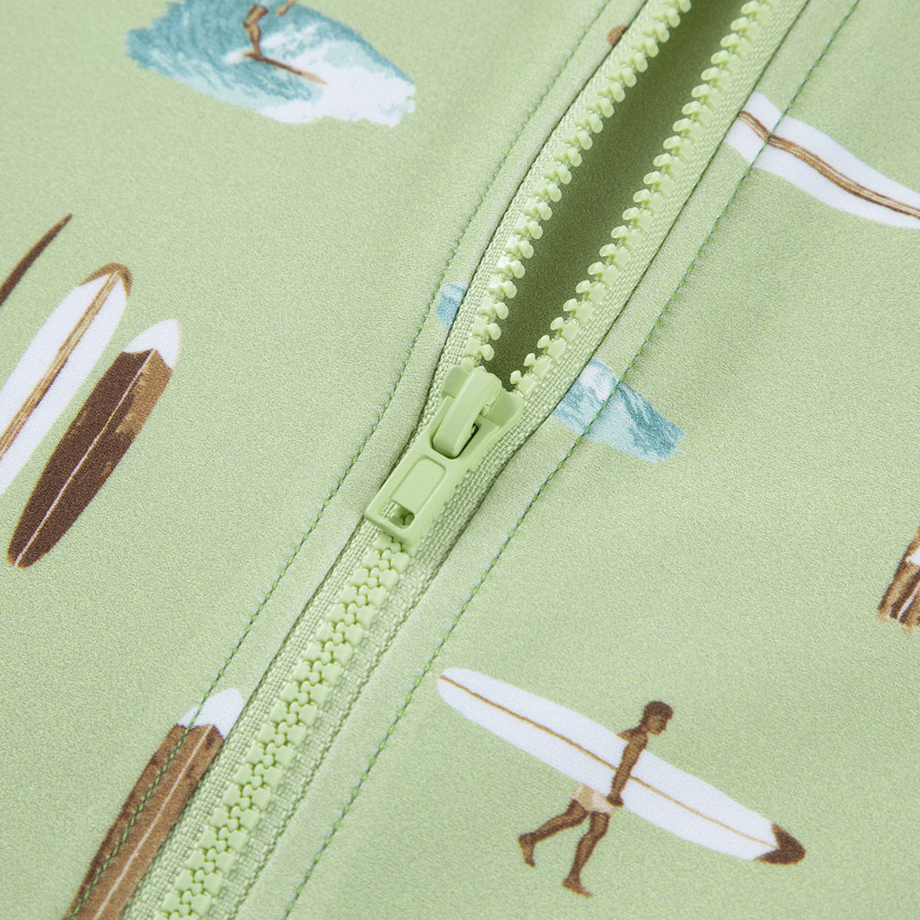 Milkbarn Summer Surf Zipper Short Sleeve Shortall Swimsuit | Playroom Avenue
