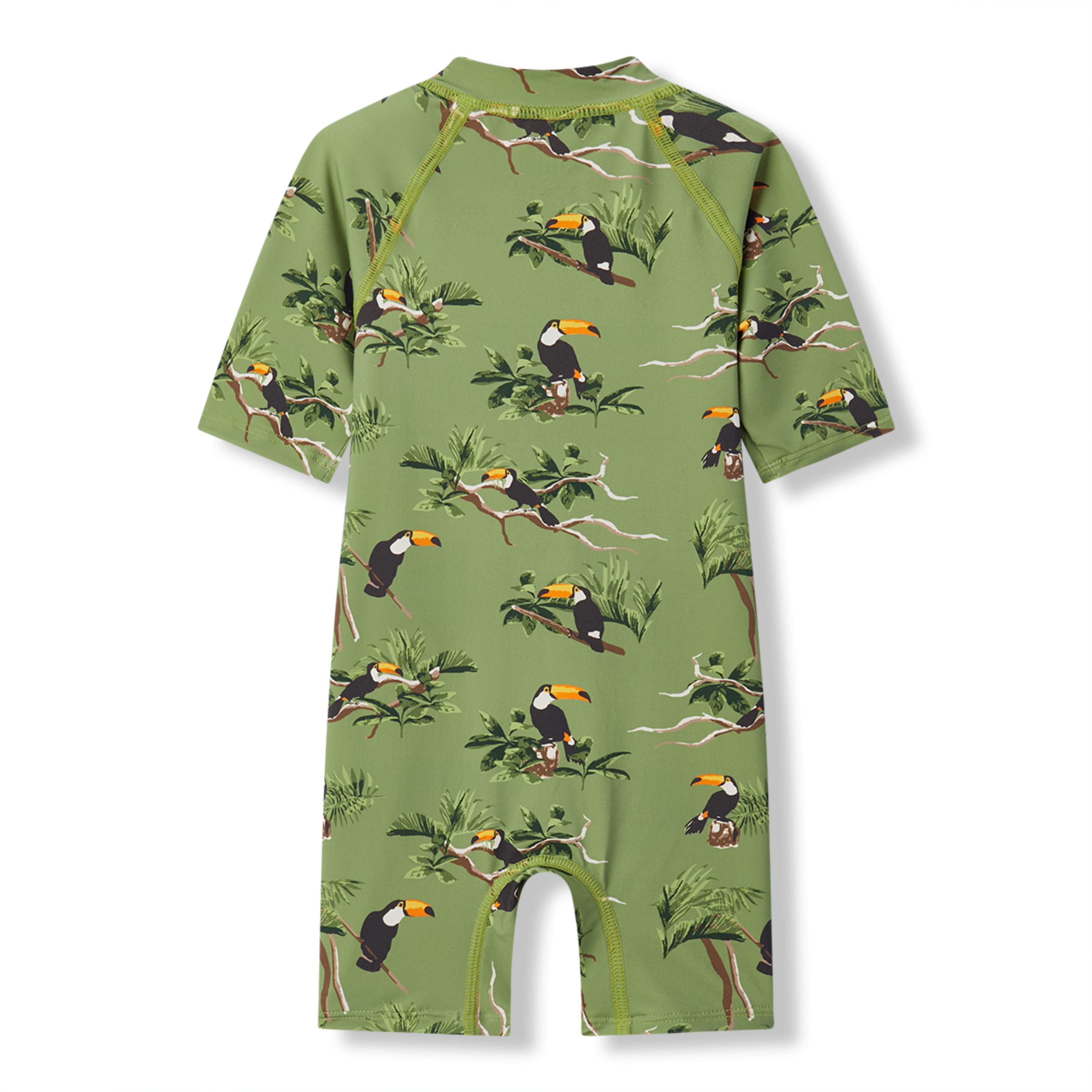 Milkbarn Toucan Zipper Shortall Swimsuit | Playroom Avenue