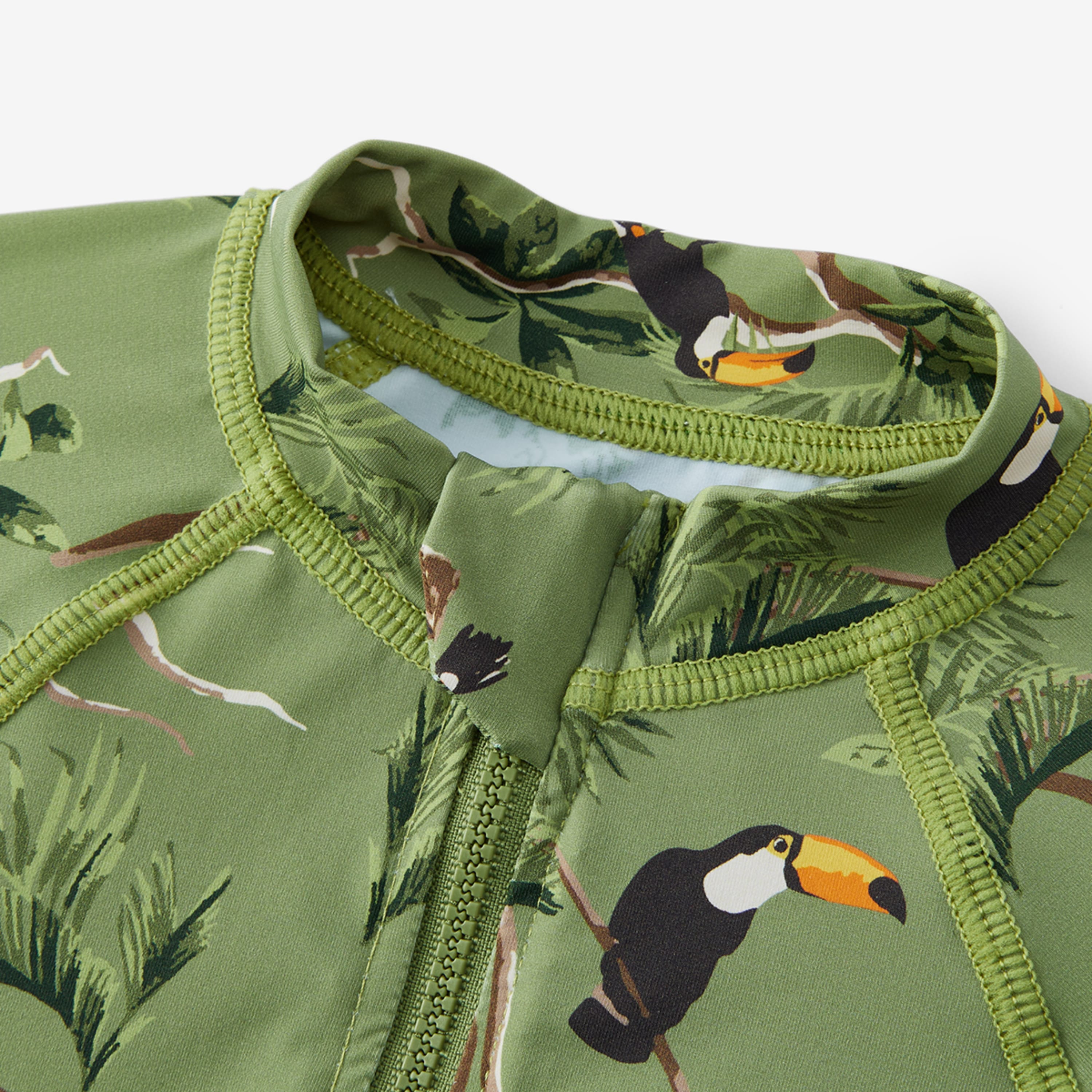 Milkbarn Toucan Zipper Shortall Swimsuit | Playroom Avenue