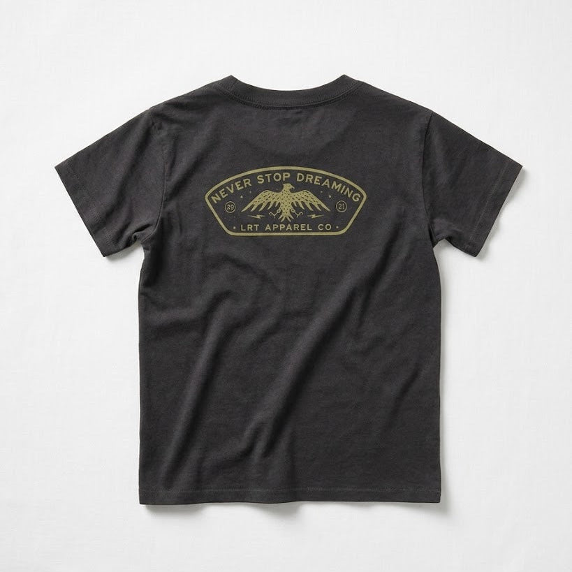 LITTLE RAD THINGS NEVER STOP DREAMING TEE - VINTAGE BLACK | Playroom Avenue