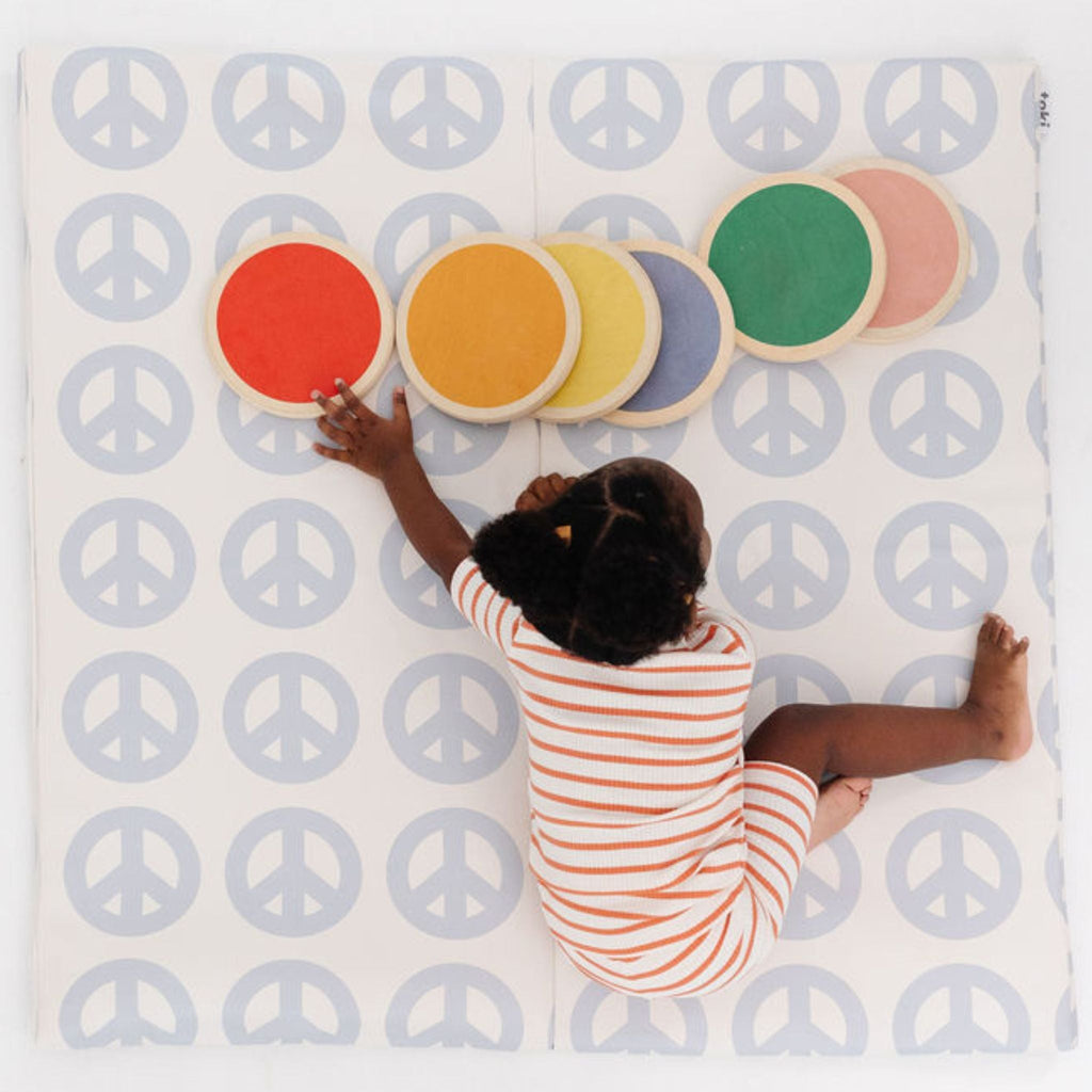 Toki Kids Peace Sign Vegan Leather Mat - Playroom Avenue