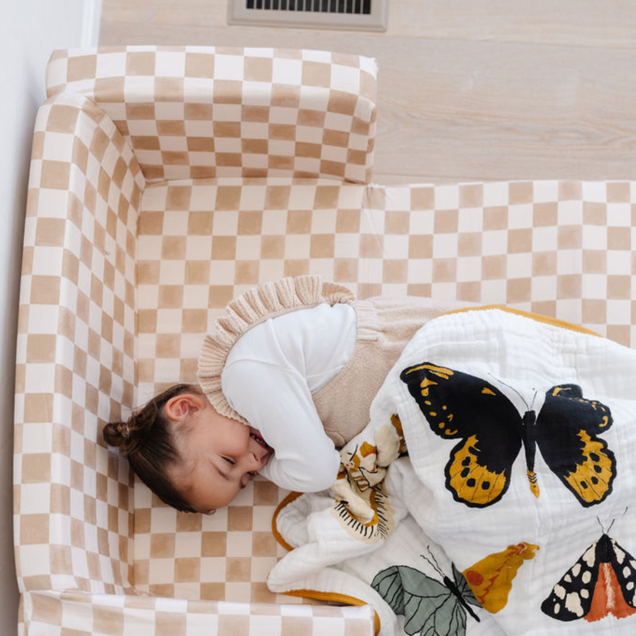 Toki Kids Checker Toffee Play Couch - Playroom Avenue