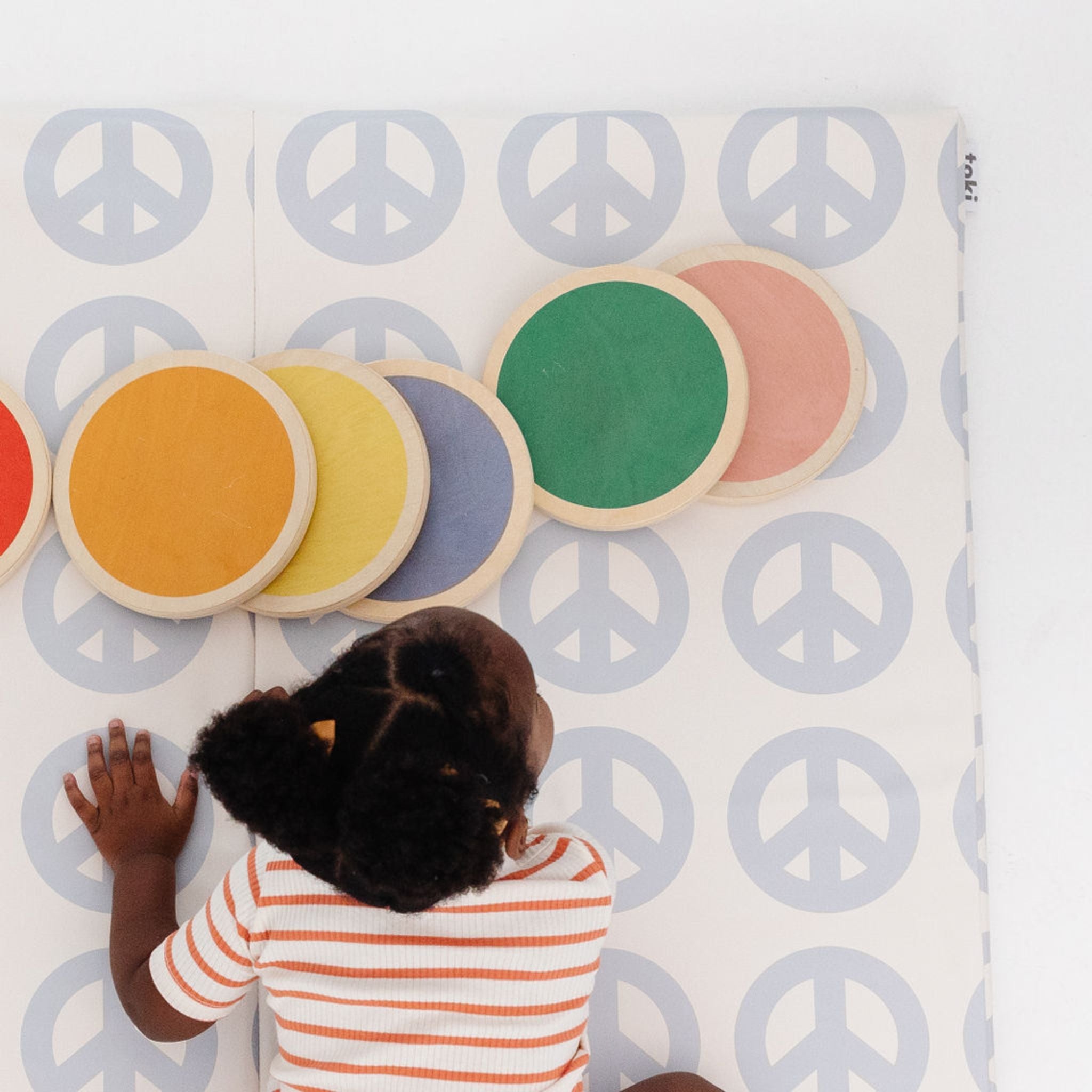 Toki Kids Peace Sign Vegan Leather Mat - Playroom Avenue