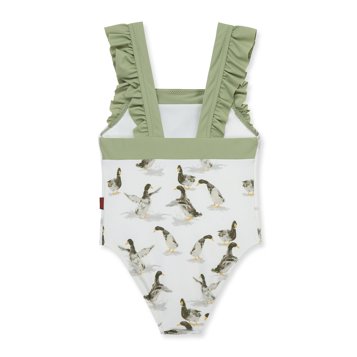 Milkbarn Duck Ruffle Square Neck Swimsuit