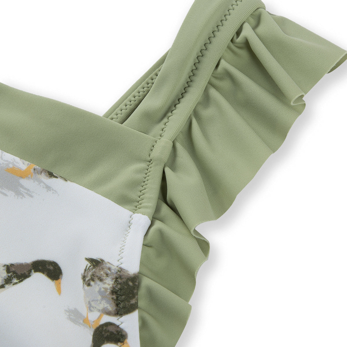 Milkbarn Duck Ruffle Square Neck Swimsuit