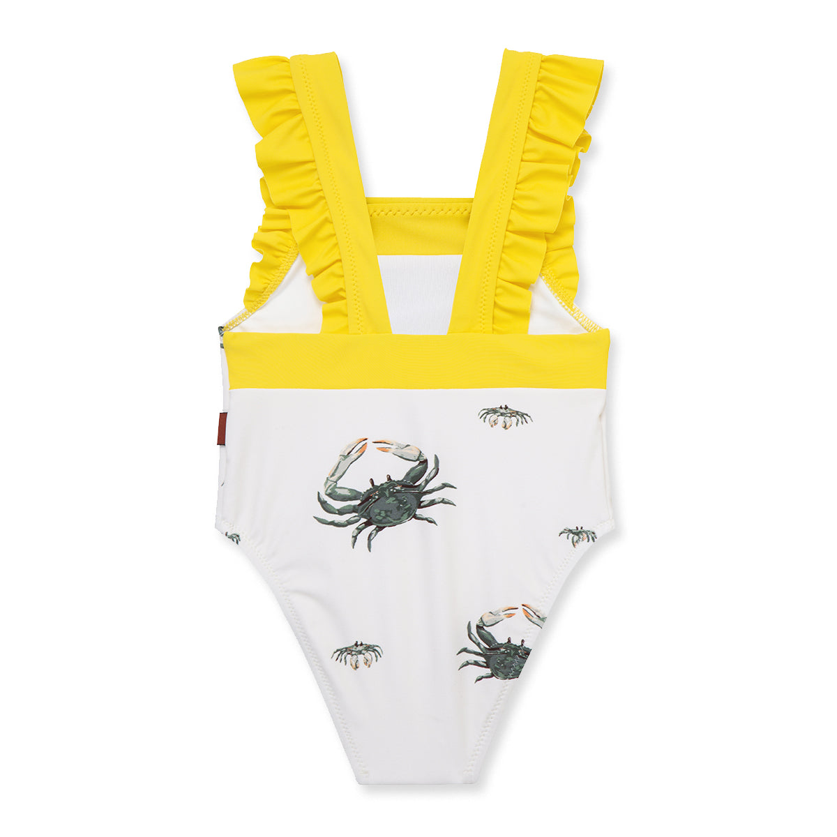 Milkbarn Coastal Crab Ruffle Square Neck Swimsuit