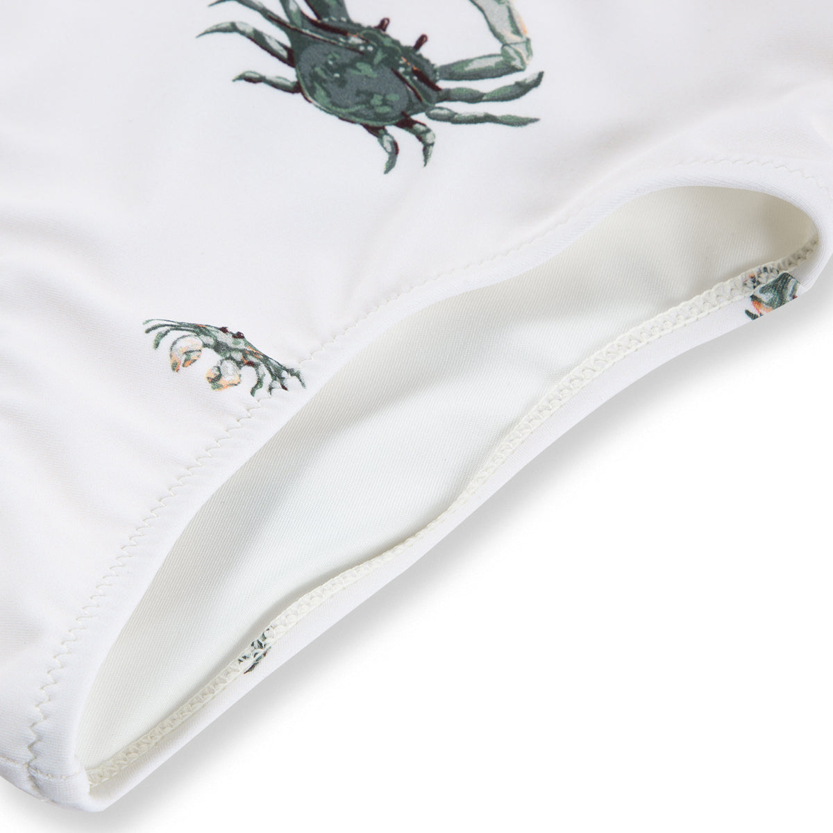 Milkbarn Coastal Crab Ruffle Square Neck Swimsuit