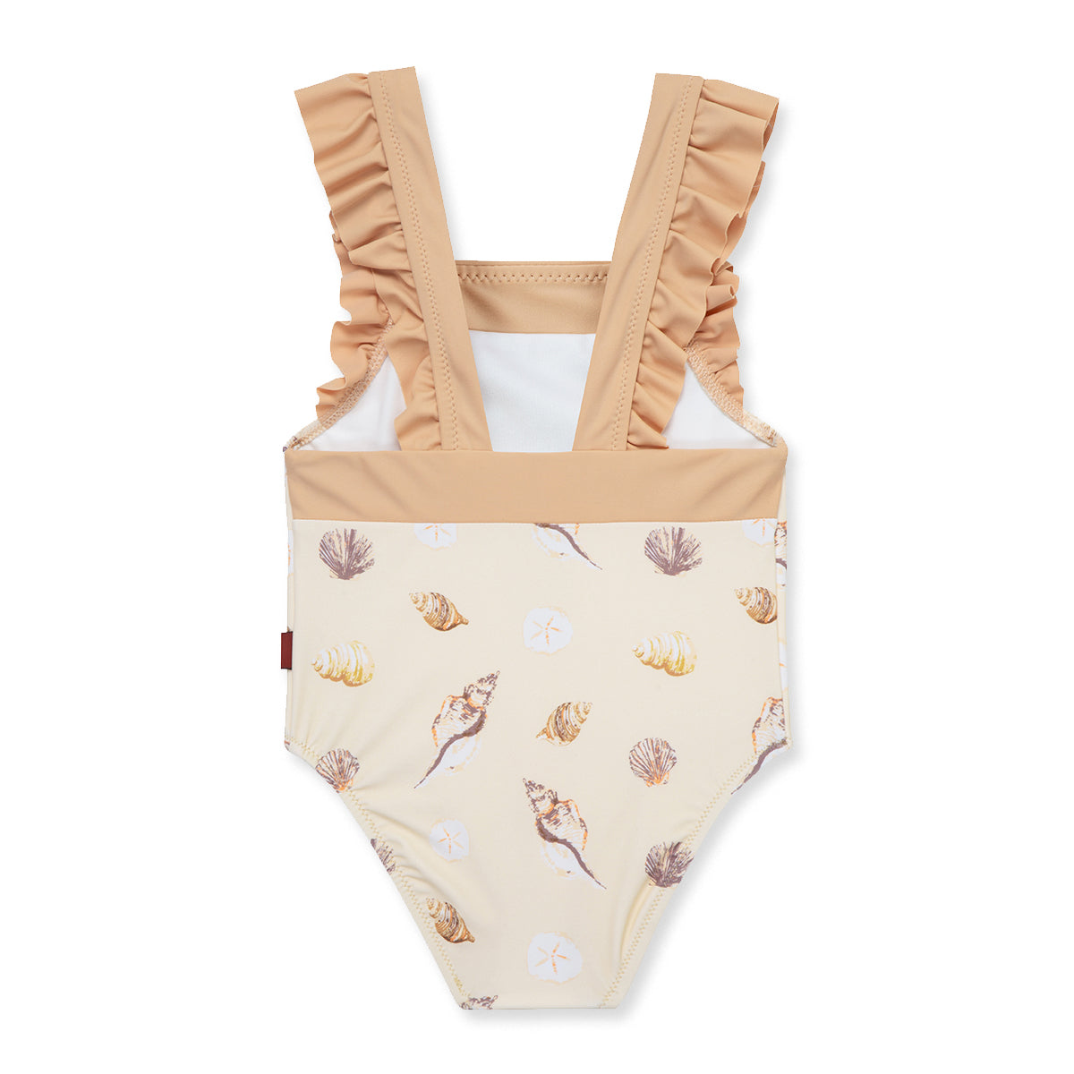 Milkbarn Seashells Ruffle Square Neck Swimsuit | Playroom Avenue