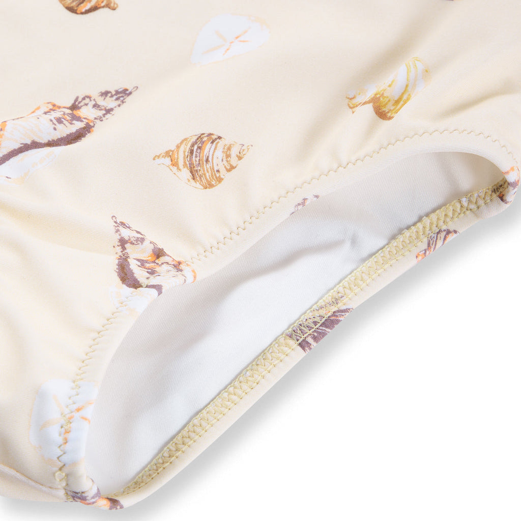 Milkbarn Seashells Ruffle Square Neck Swimsuit | Playroom Avenue