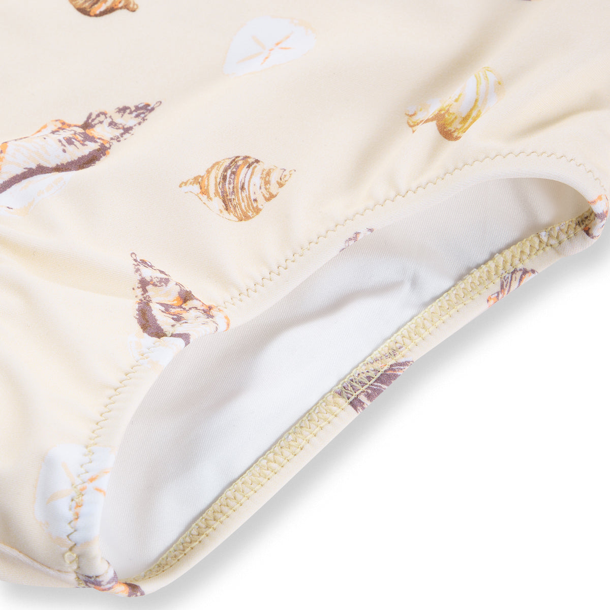 Milkbarn Seashells Ruffle Square Neck Swimsuit | Playroom Avenue