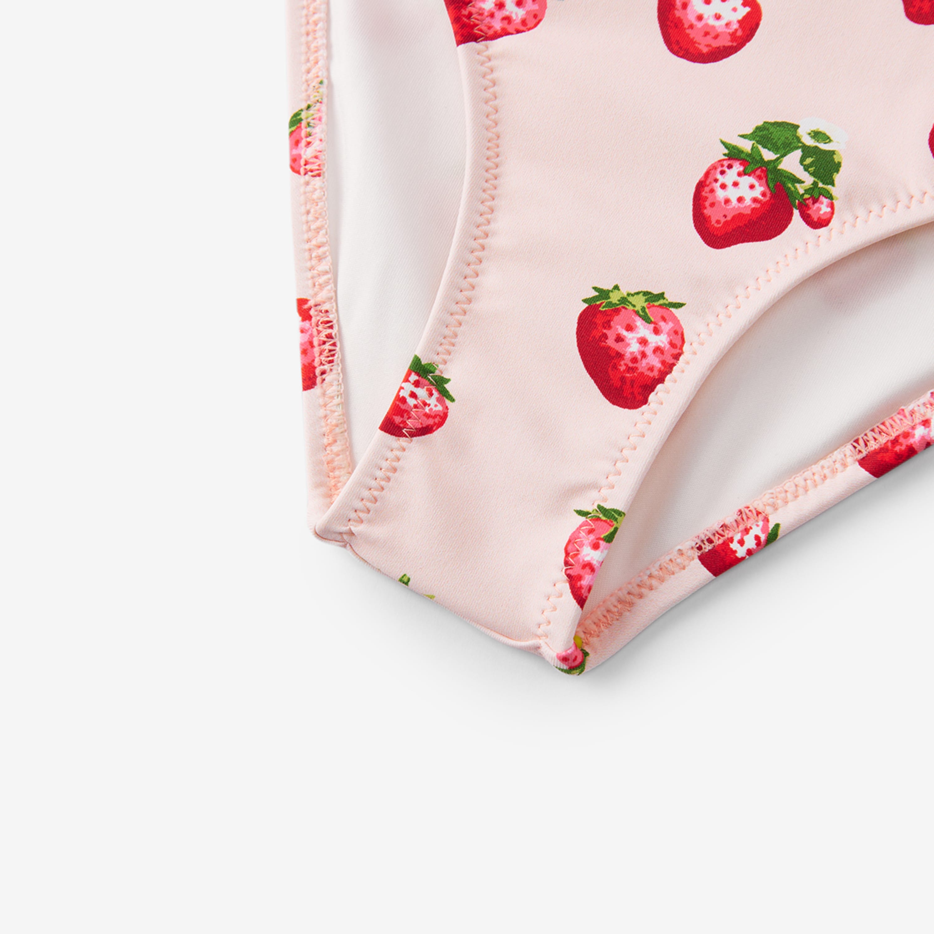 Milkbarn Strawberry Ruffle Square Neck Swimsuit | Playroom Avenue