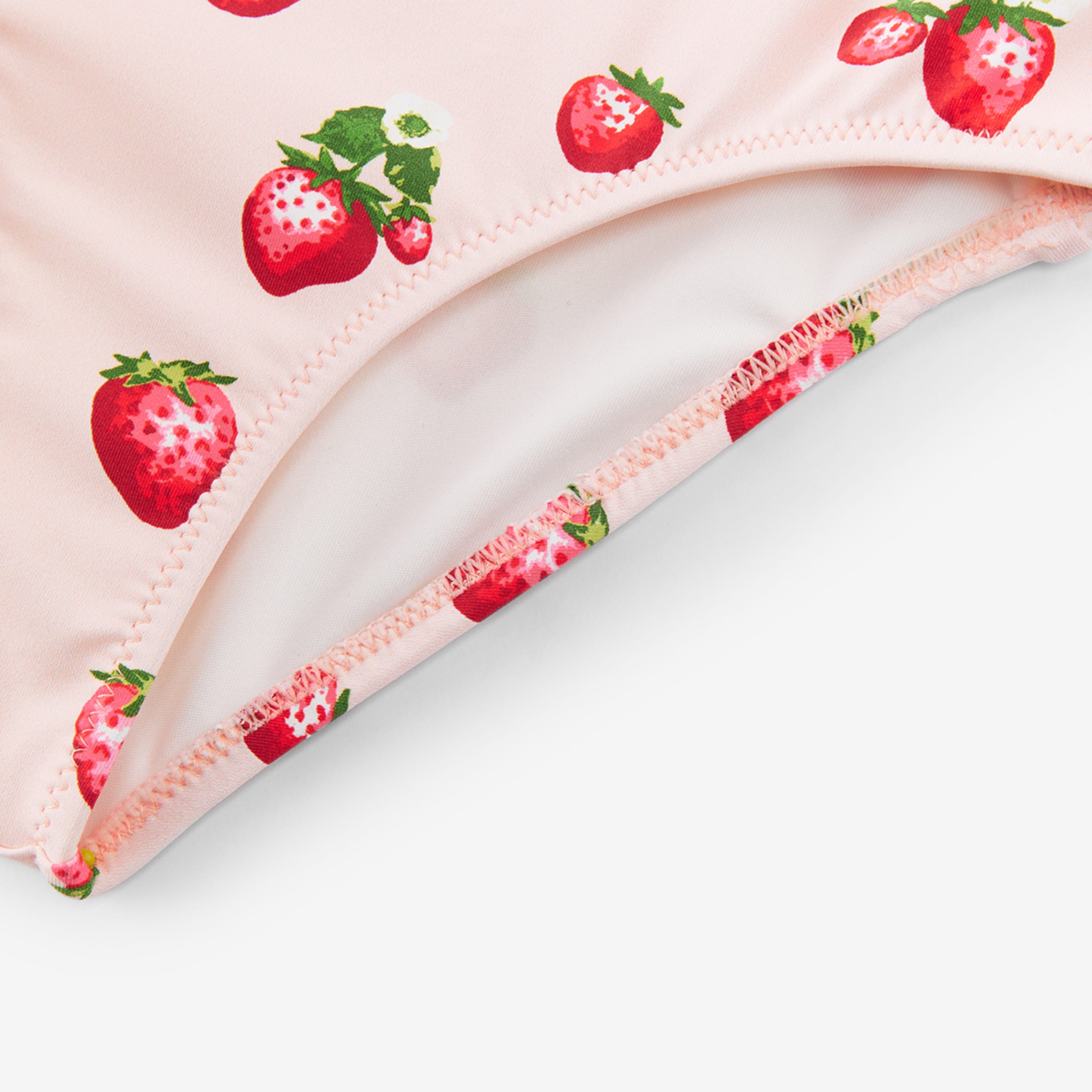 Milkbarn Strawberry Ruffle Square Neck Swimsuit | Playroom Avenue