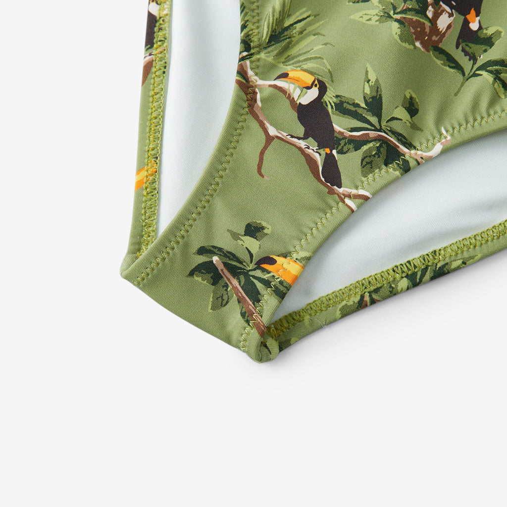 Milkbarn Toucan Ruffle Square Neck Swimsuit | Playroom Avenue