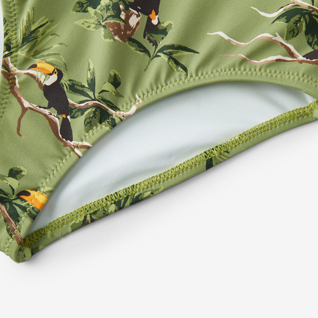 Milkbarn Toucan Ruffle Square Neck Swimsuit | Playroom Avenue