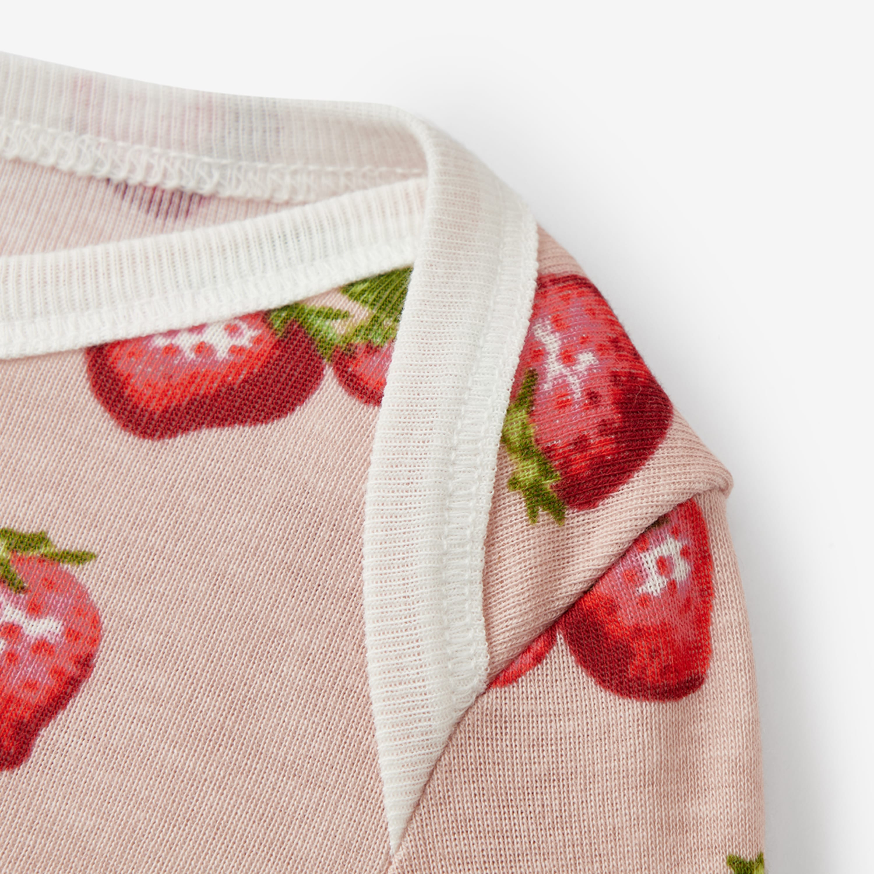 Milkbarn Strawberry Organic Cotton Long Sleeve One Piece | Playroom Avenue