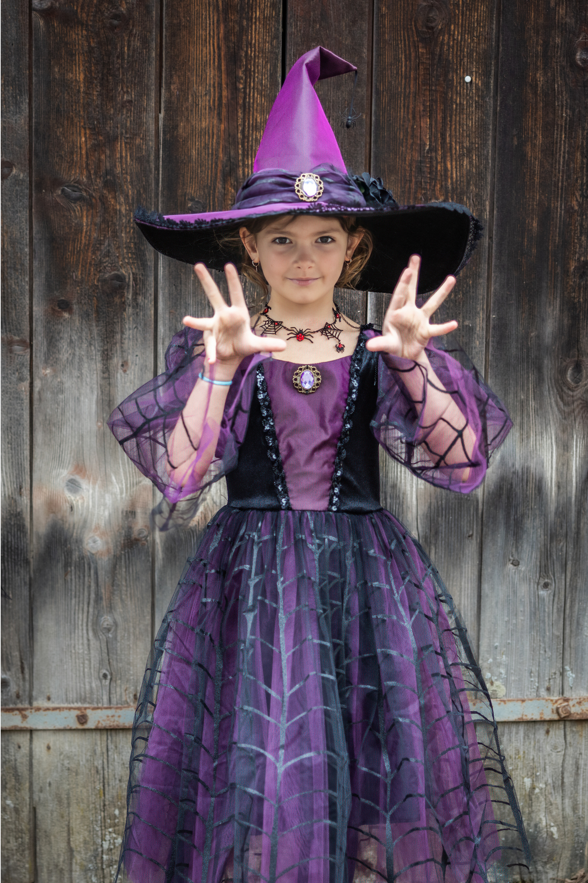 Great Pretenders Amethyst the Spider Witch Dress with Hat