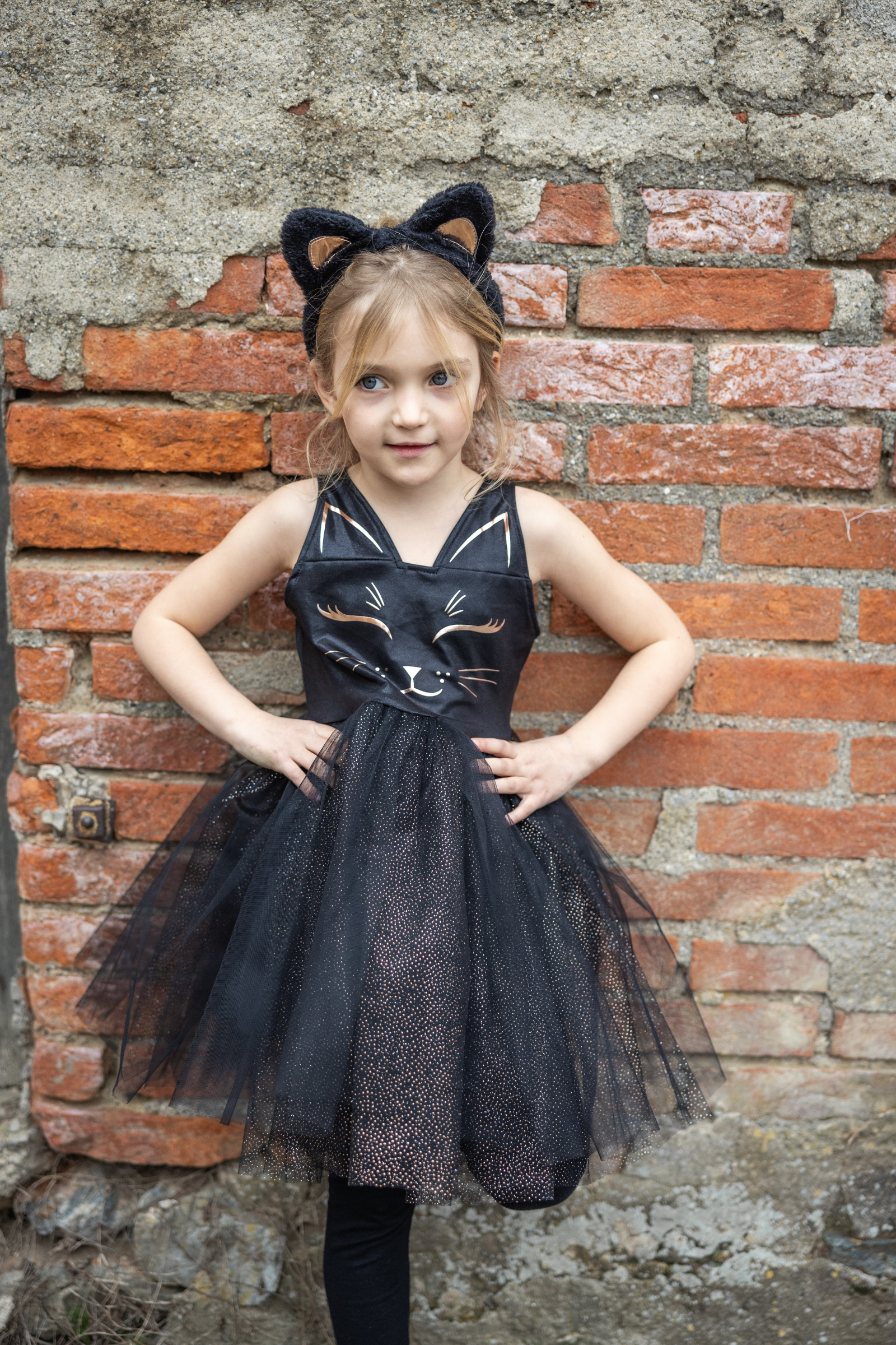 Great Pretenders Black Cat Dress & Headpiece | Playroom Avenue