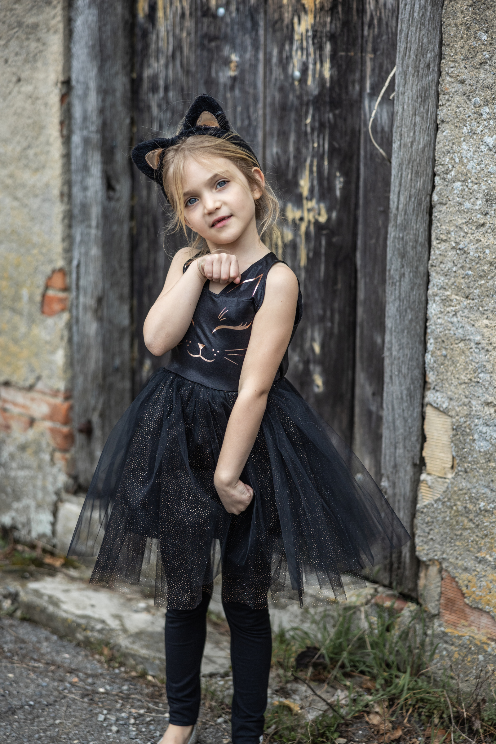 Great Pretenders Black Cat Dress & Headpiece | Playroom Avenue