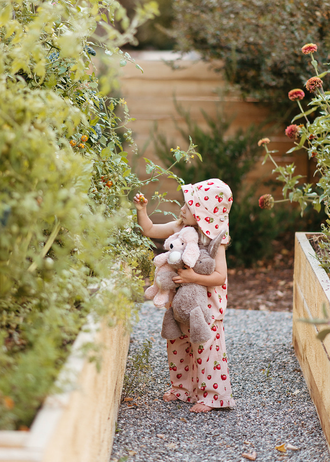 Milkbarn Strawberry Wide Brim Sun Bonnet | Playroom Avenue