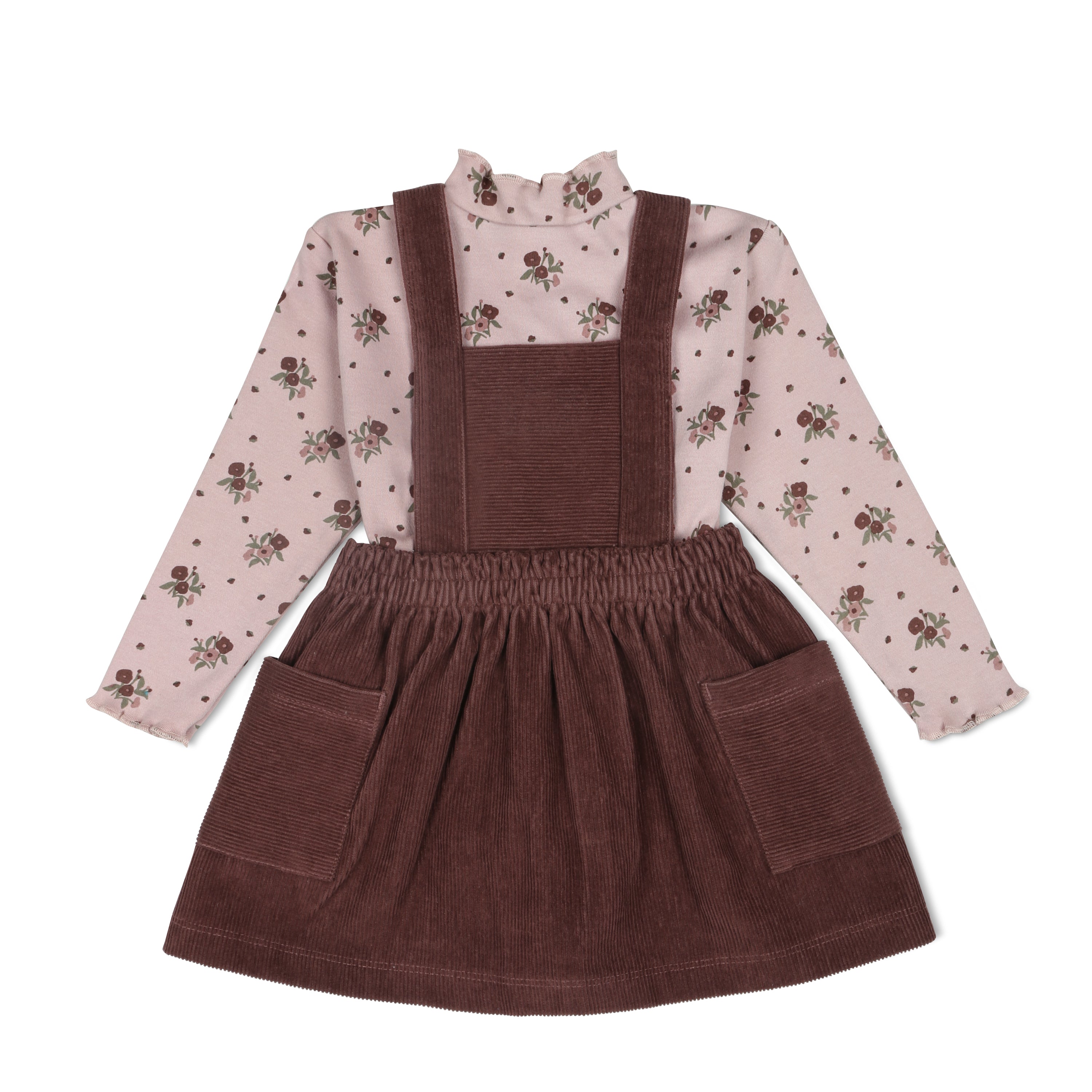 Makemake Organics Organic Corduroy Pinafore Dress - Plum