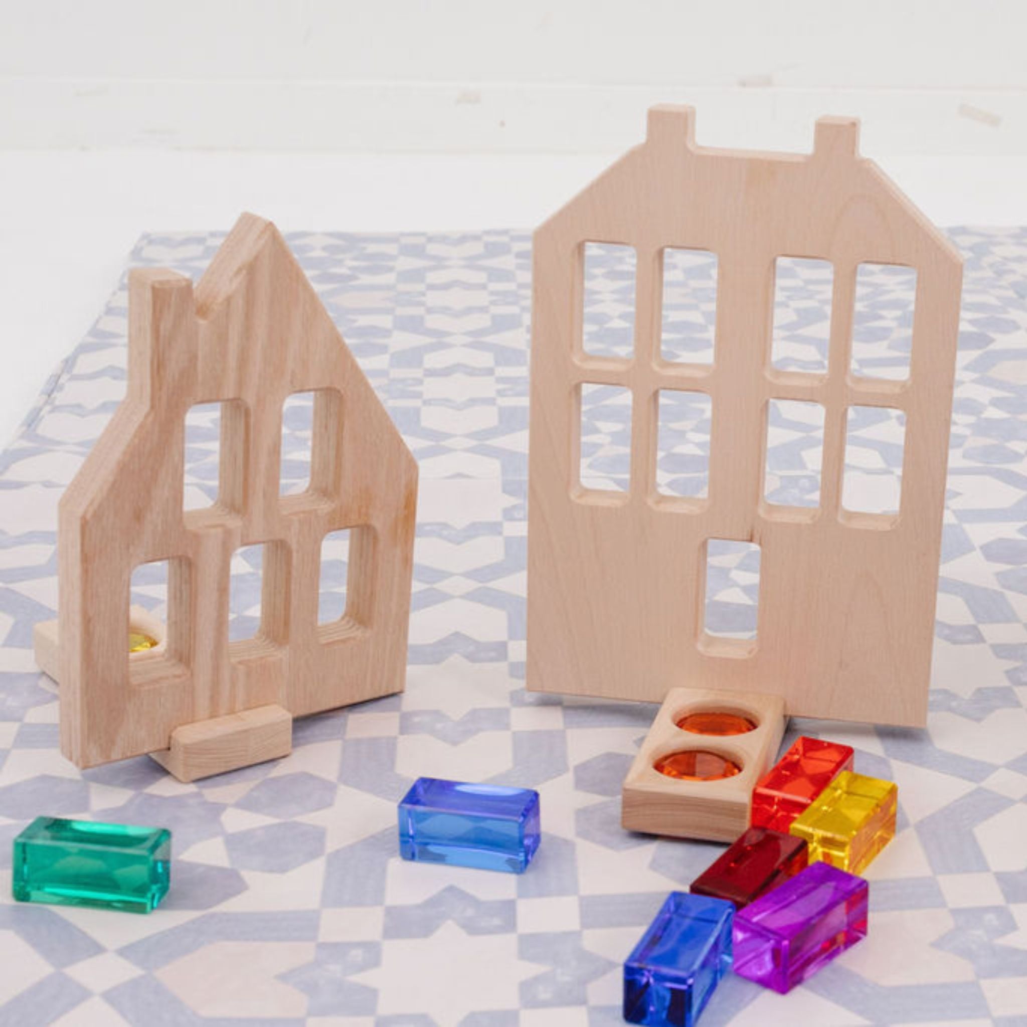 Toki Kids Blue Tile Vegan Leather Mat - Playroom Avenue