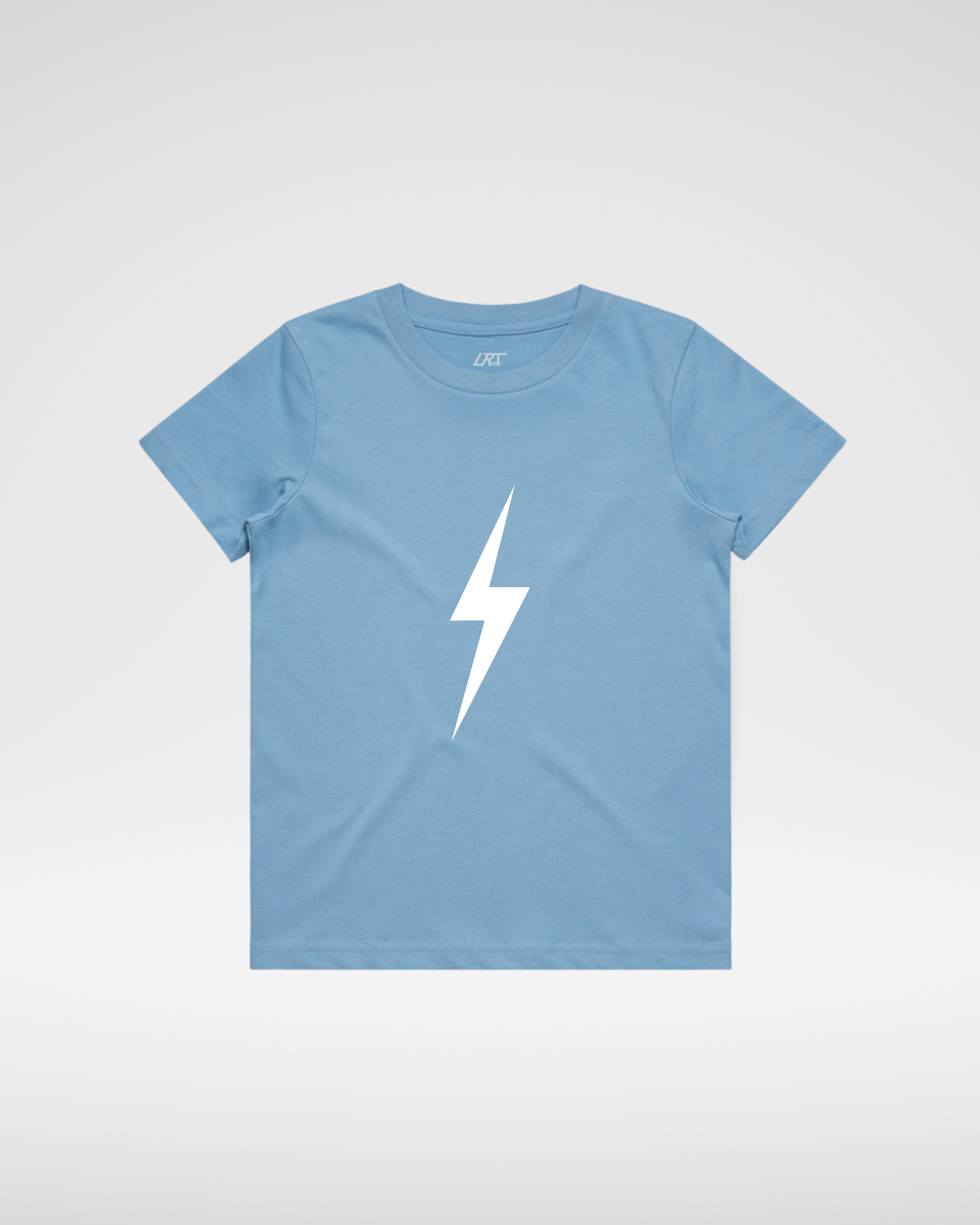 LITTLE RAD THINGS WHITE BOLT TEE - CLOUD BLUE