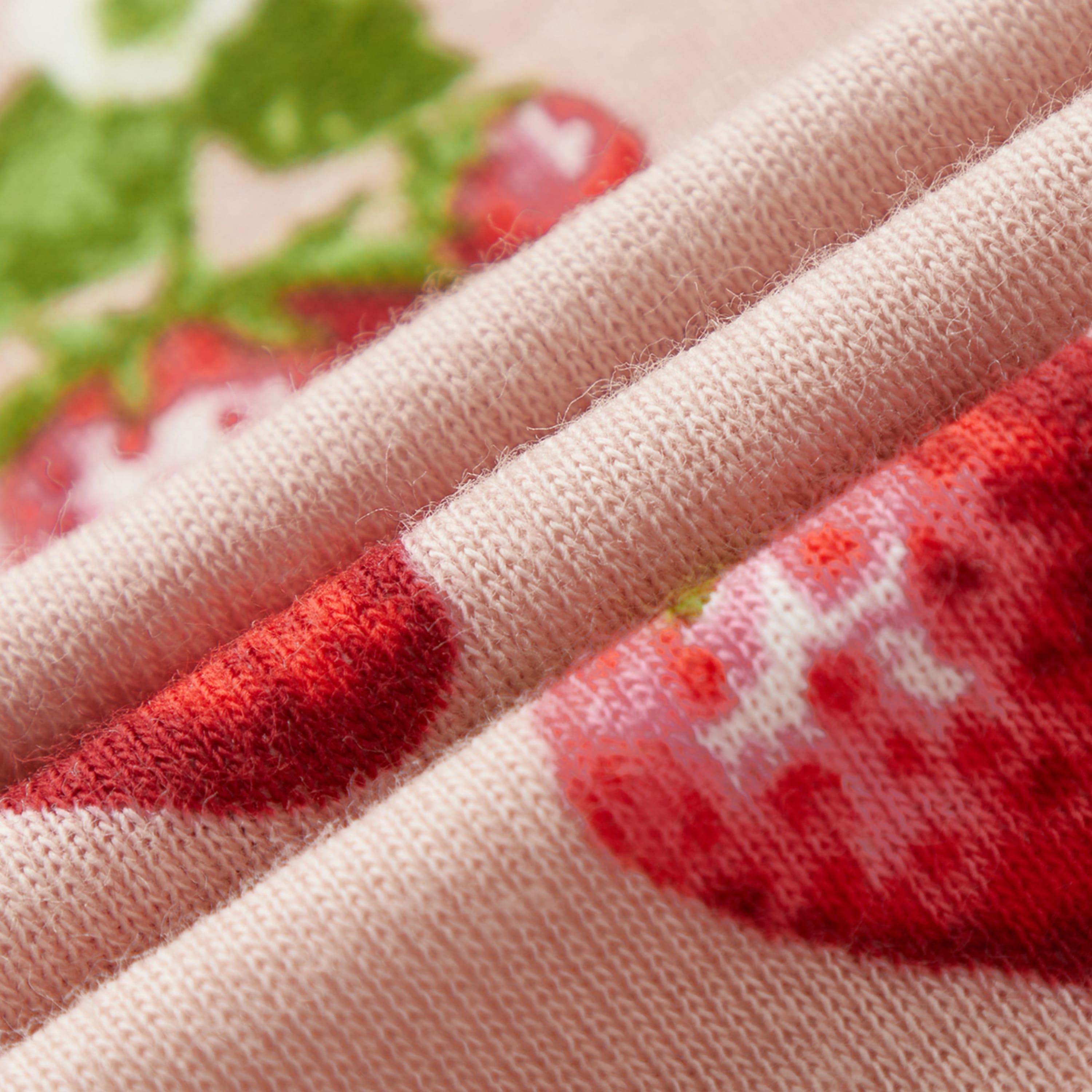 Milkbarn Strawberry Organic Cotton Long Sleeve Two Piece Pajama Set | Playroom Avenue