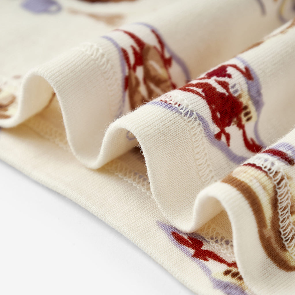 Milkbarn Picnic Organic Cotton Long Sleeve Two Piece Pajama Set | Playroom Avenue