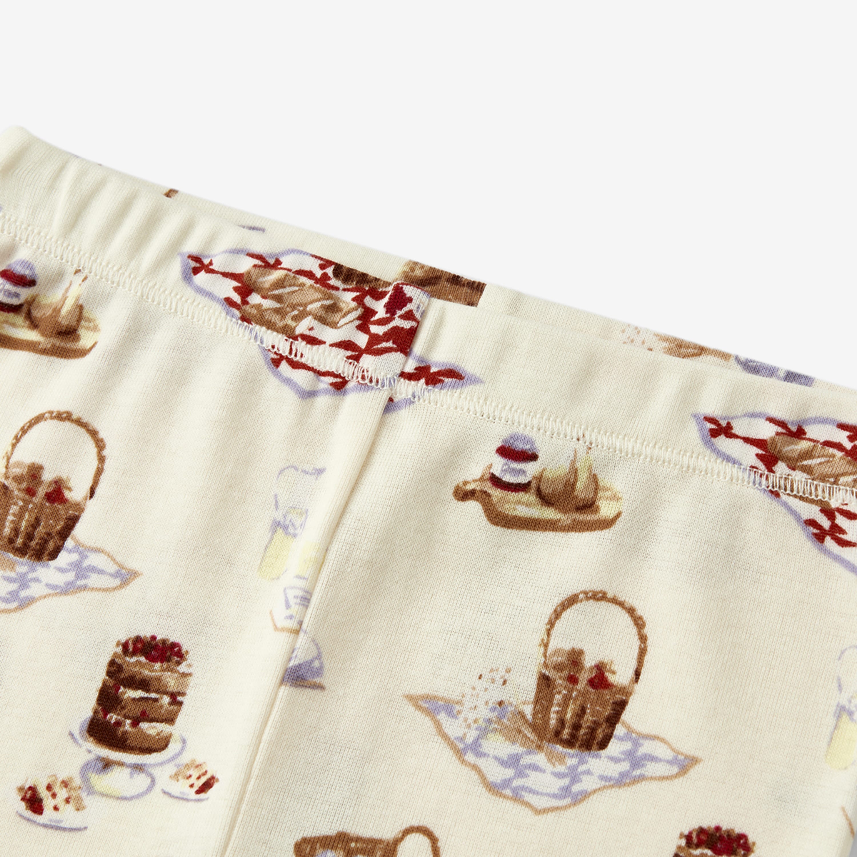 Milkbarn Picnic Organic Cotton Long Sleeve Two Piece Pajama Set | Playroom Avenue