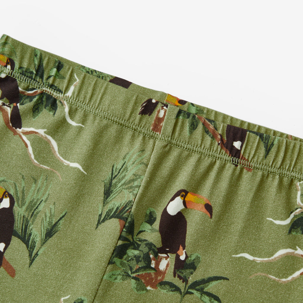 Milkbarn Toucan Cotton Stretch Long Sleeve Two Piece Pajama Set | Playroom Avenue