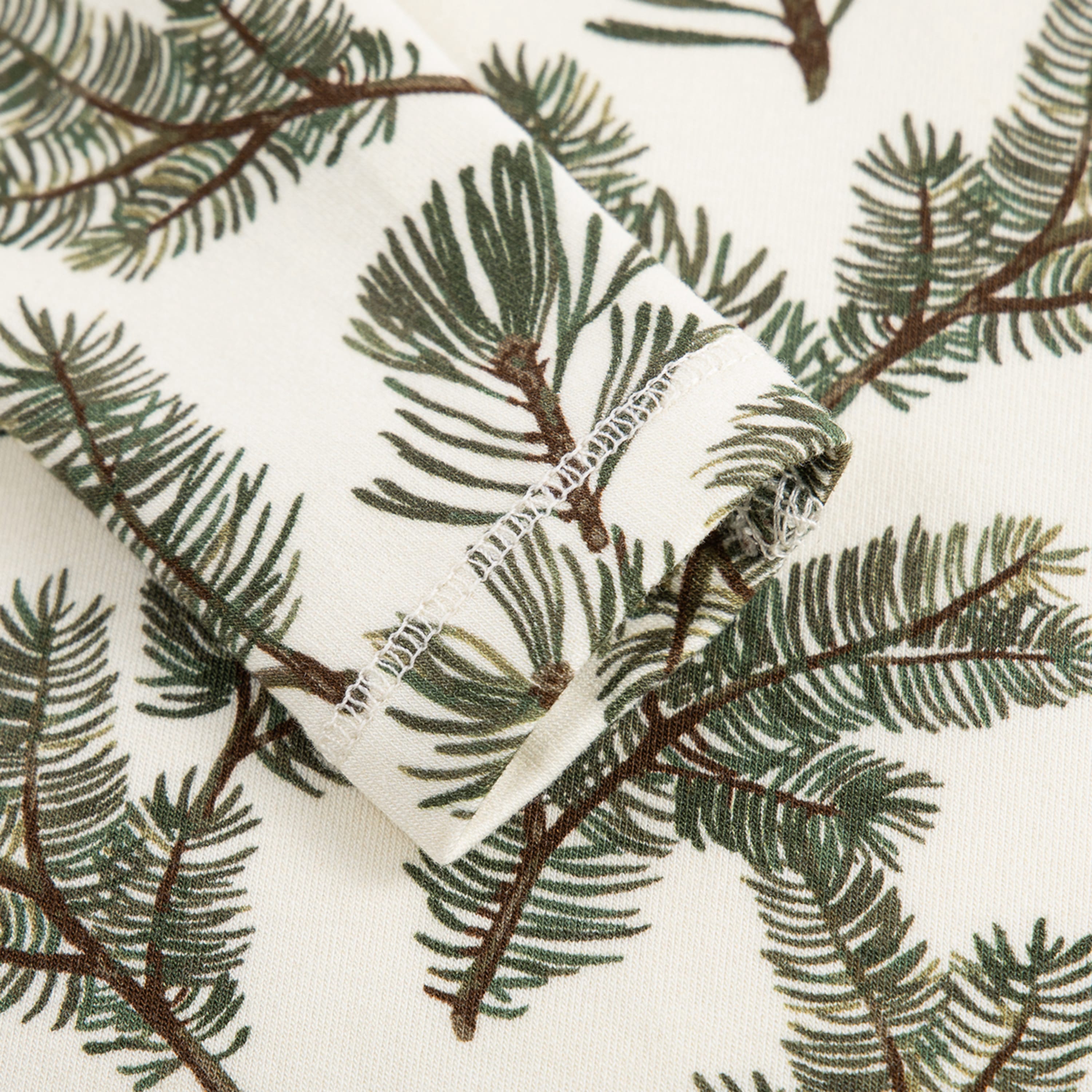 Milkbarn Pine Brushed Long Sleeve Two Piece Pajama Set | Playroom Avenue