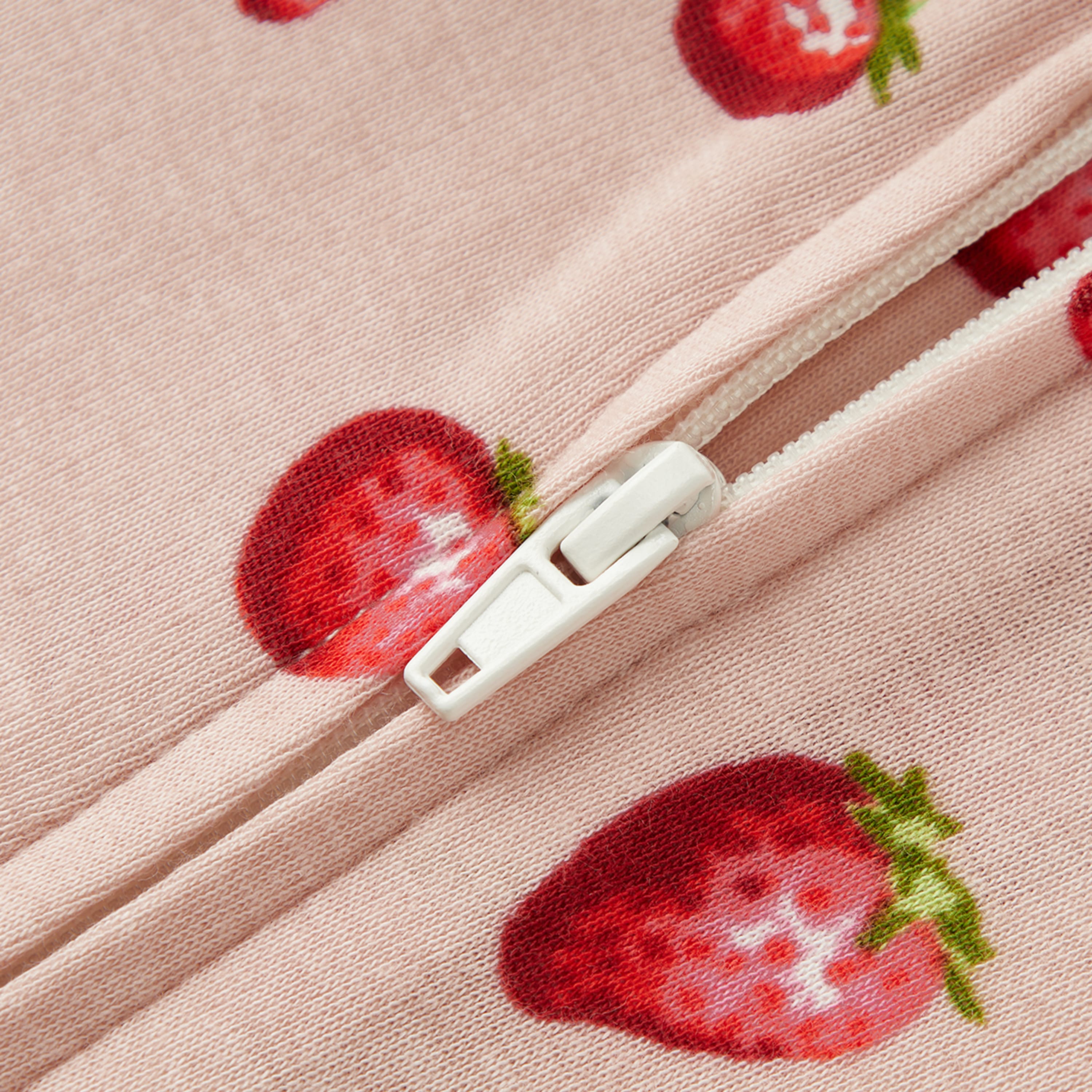 Milkbarn Strawberry Organic Cotton Zipper Pajama | Playroom Avenue