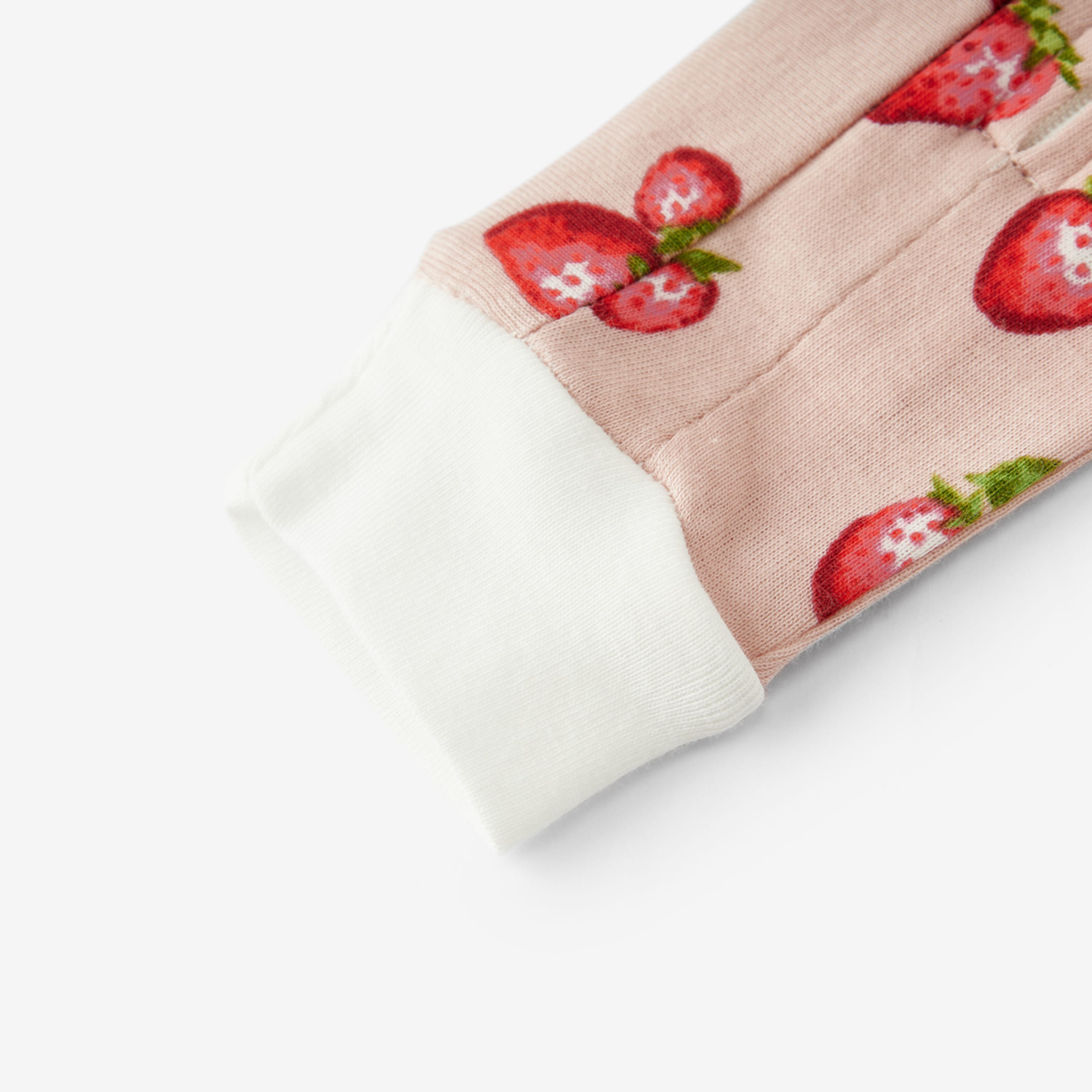 Milkbarn Strawberry Organic Cotton Zipper Pajama | Playroom Avenue