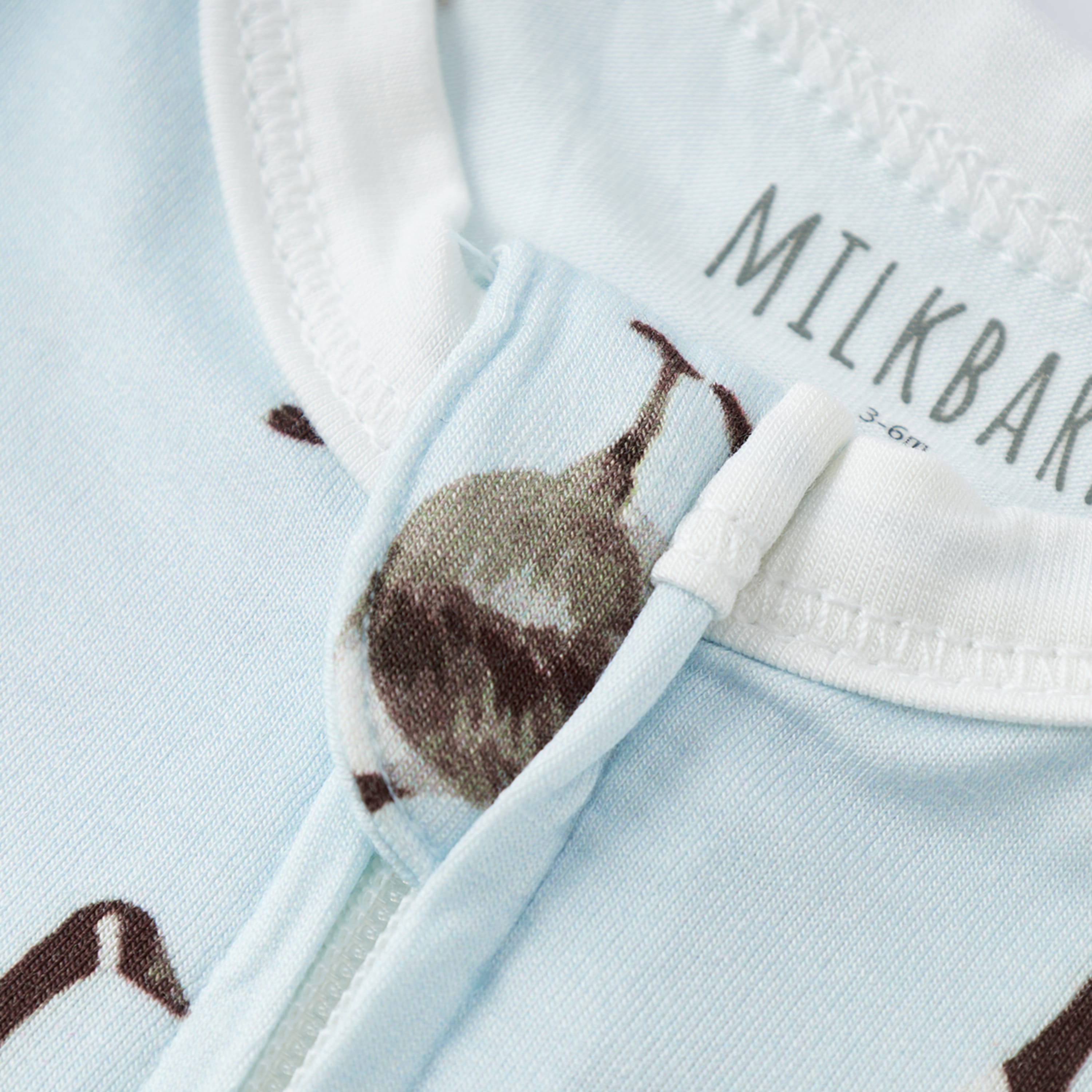 Milkbarn Goose Luxe Stretch Zipper Pajama | Playroom Avenue