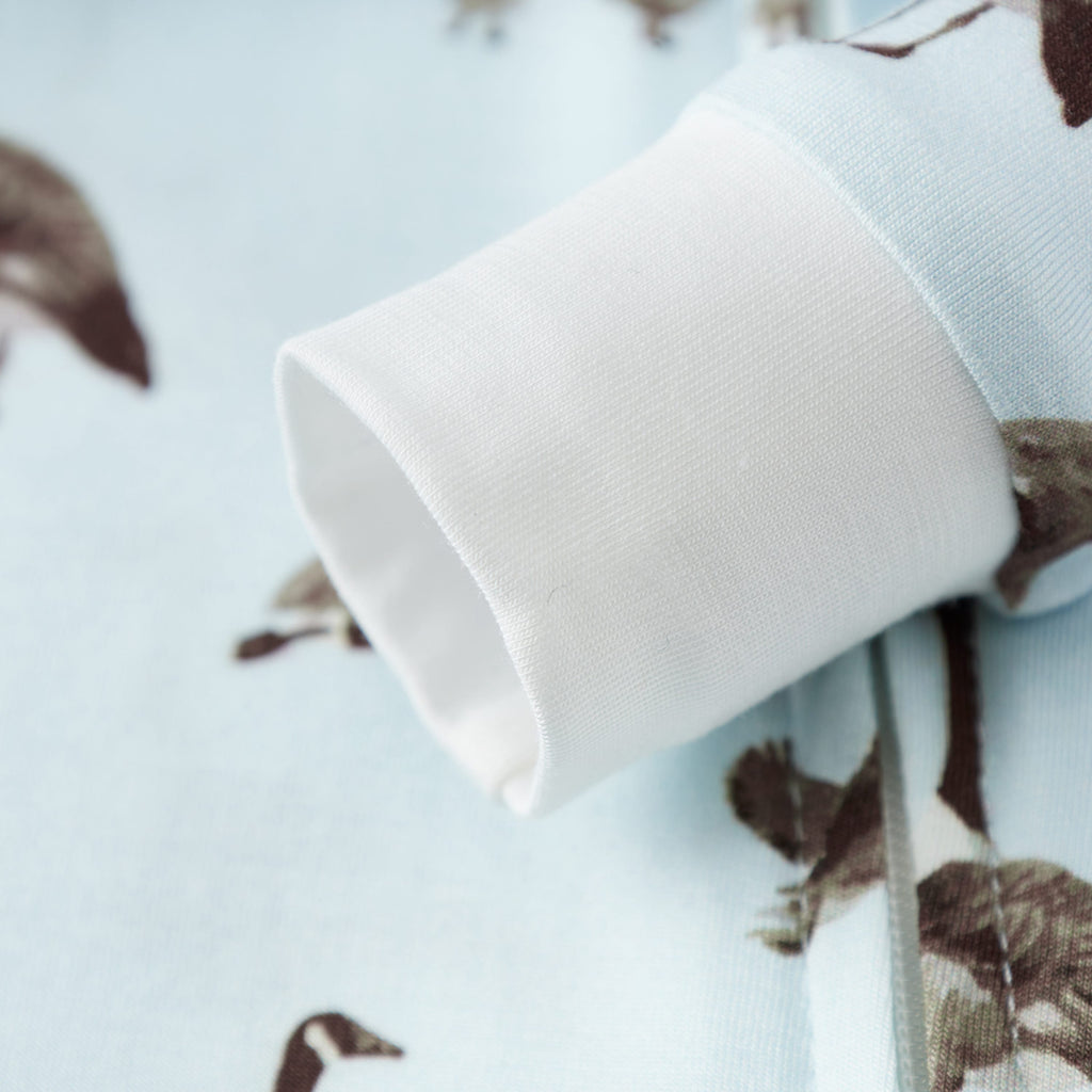 Milkbarn Goose Luxe Stretch Zipper Pajama | Playroom Avenue