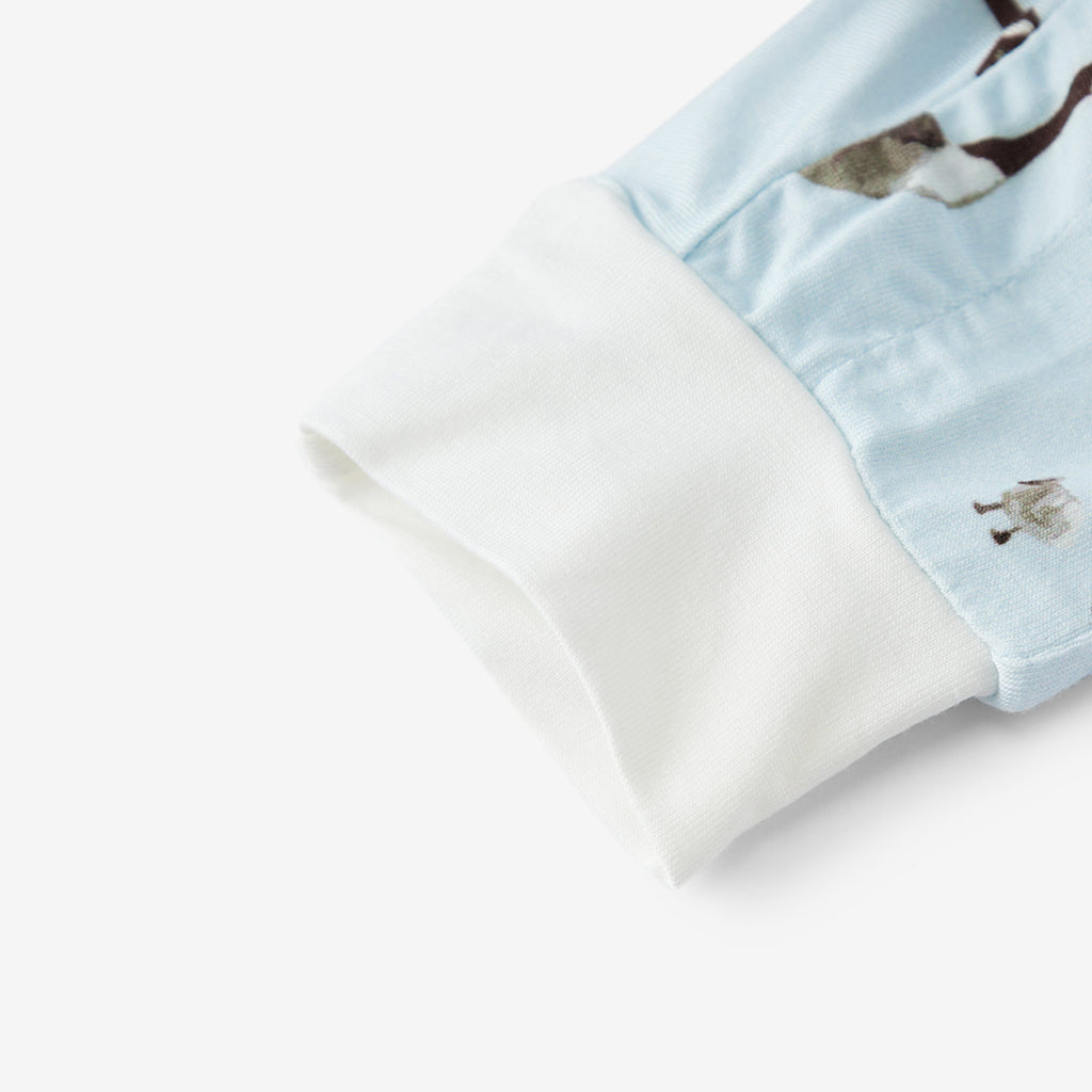 Milkbarn Goose Luxe Stretch Zipper Pajama | Playroom Avenue