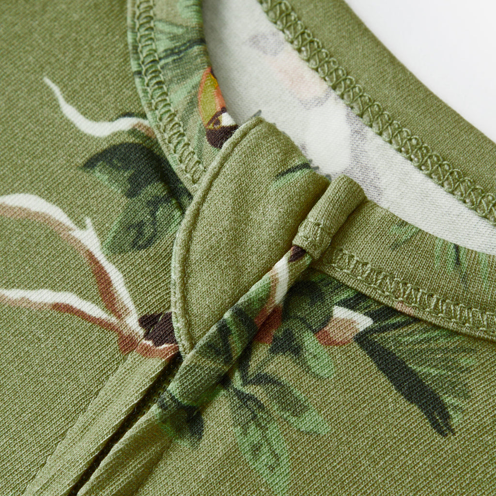 Milkbarn Toucan Cotton Stretch Zipper Pajama | Playroom Avenue