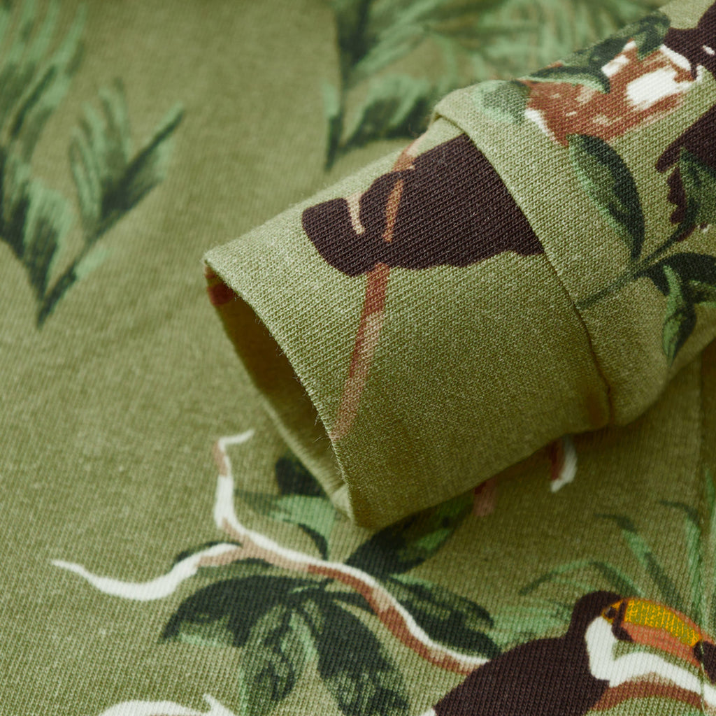 Milkbarn Toucan Cotton Stretch Zipper Pajama | Playroom Avenue