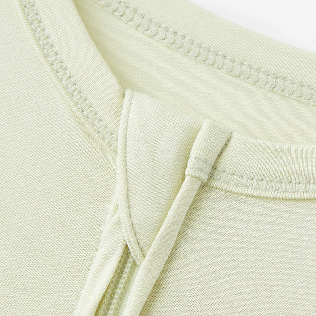 Milkbarn Aloe Luxe Solid Zipper Pajama | Playroom Avenue