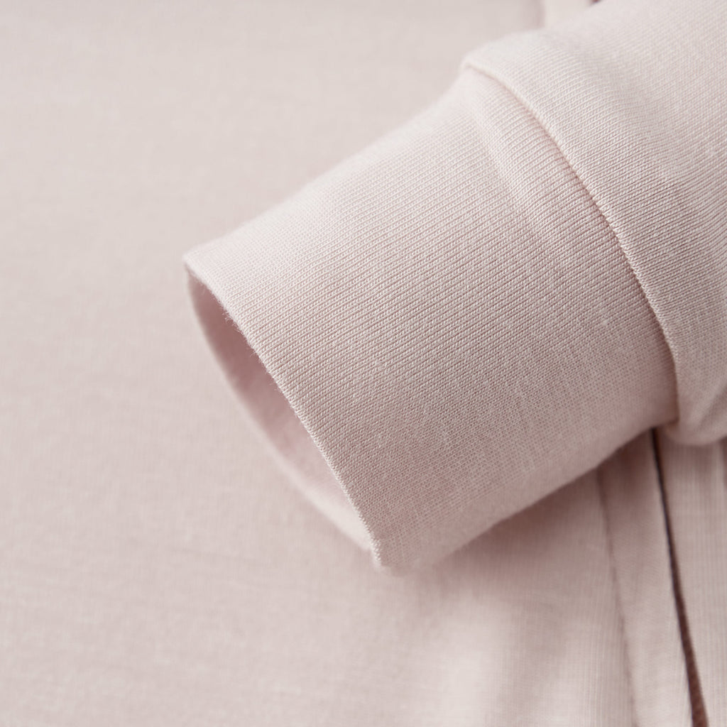 Milkbarn Sepia Rose Luxe Solid Zipper Pajama | Playroom Avenue