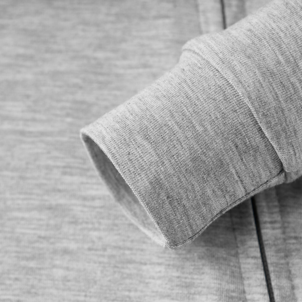 Milkbarn Grey Melange Luxe Solid Zipper Pajama | Playroom Avenue