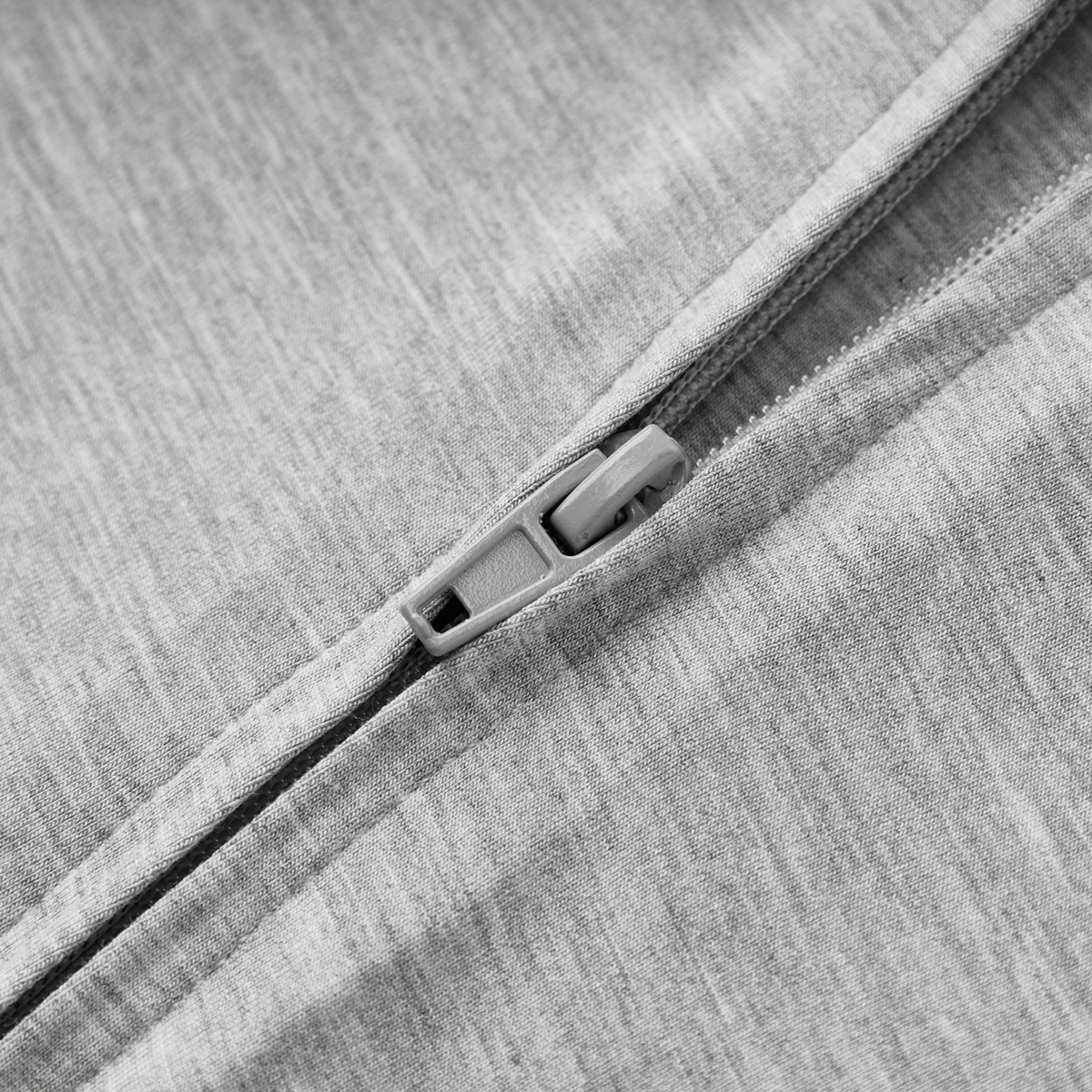 Milkbarn Grey Melange Luxe Solid Zipper Pajama | Playroom Avenue