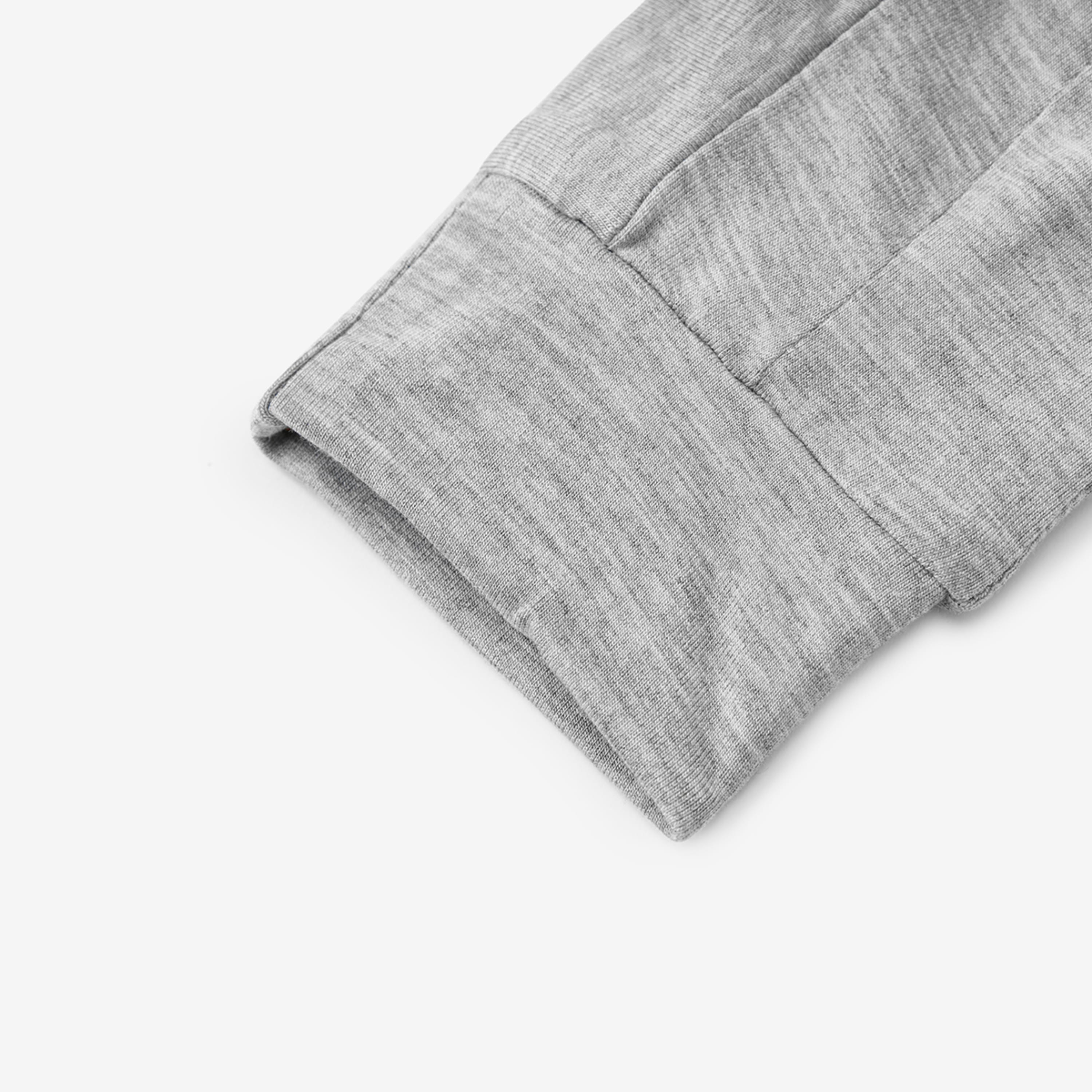 Milkbarn Grey Melange Luxe Solid Zipper Pajama | Playroom Avenue