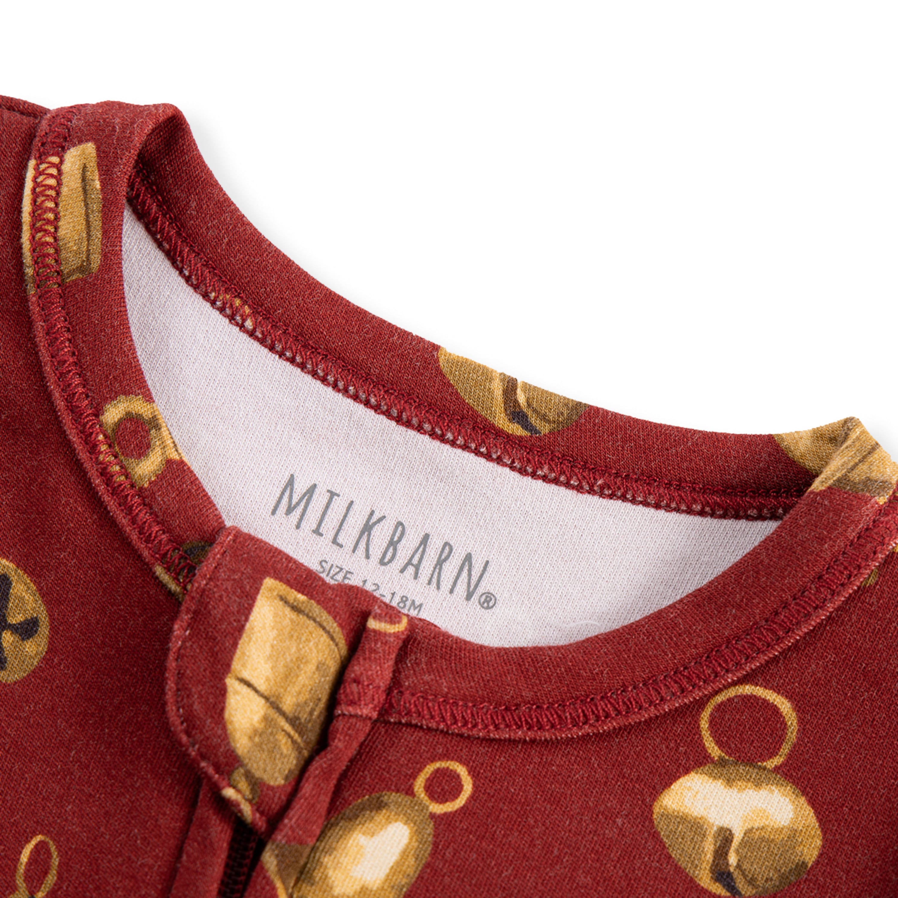 Milkbarn Vintage Bell Brushed Zipper Pajama | Playroom Avenue