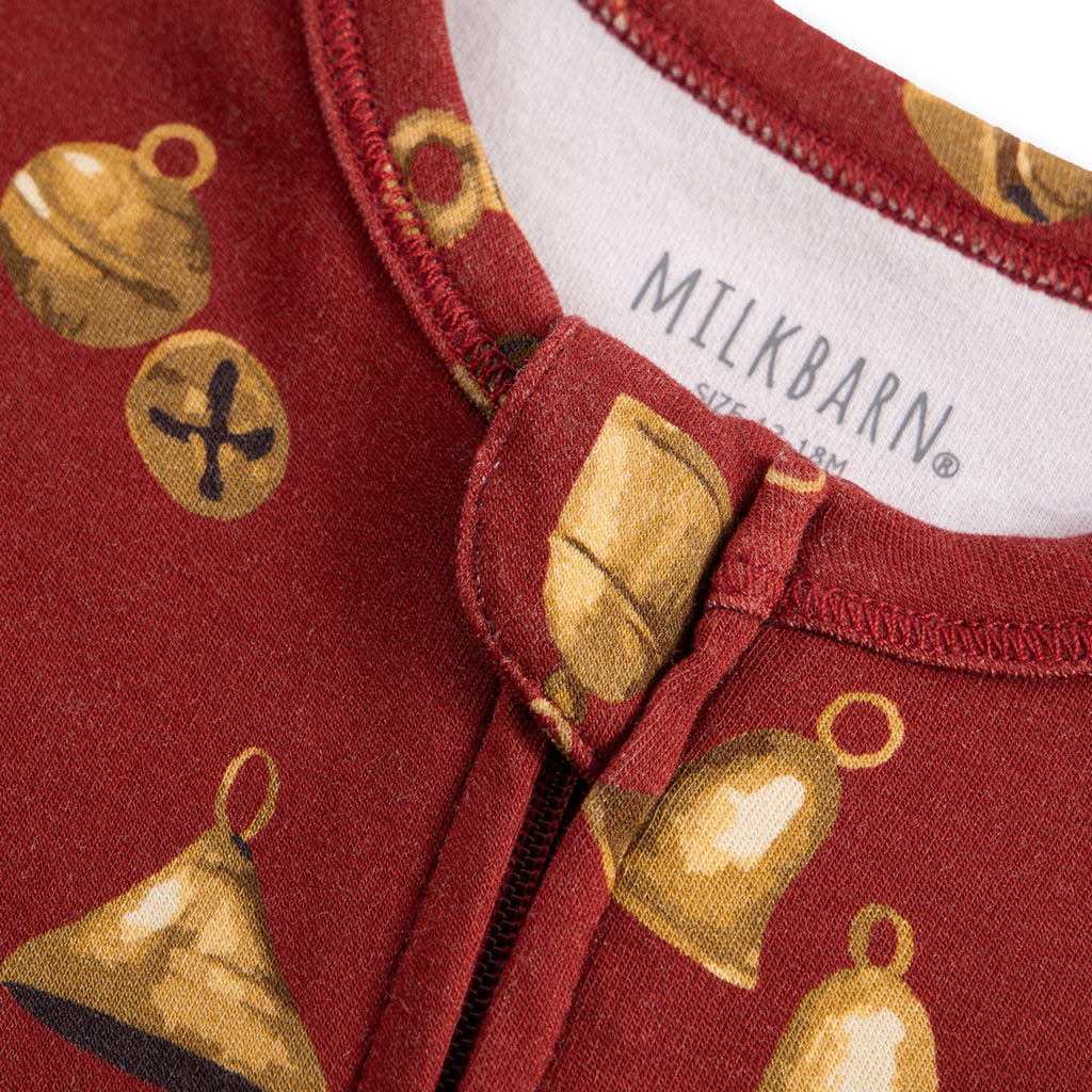 Milkbarn Vintage Bell Brushed Zipper Pajama | Playroom Avenue