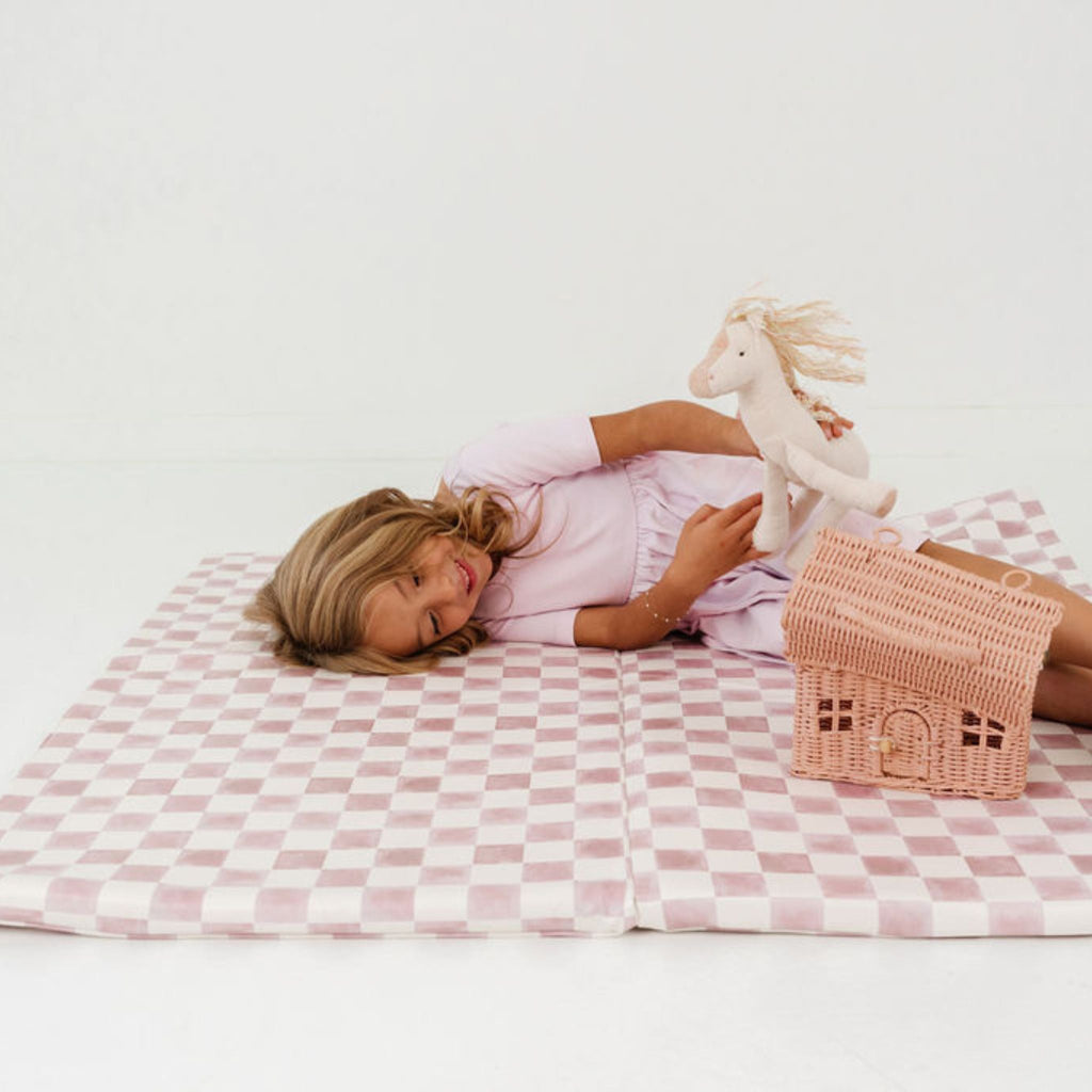 Toki Kids Checker Gumdrop Vegan Leather Mat | Playroom Avenue