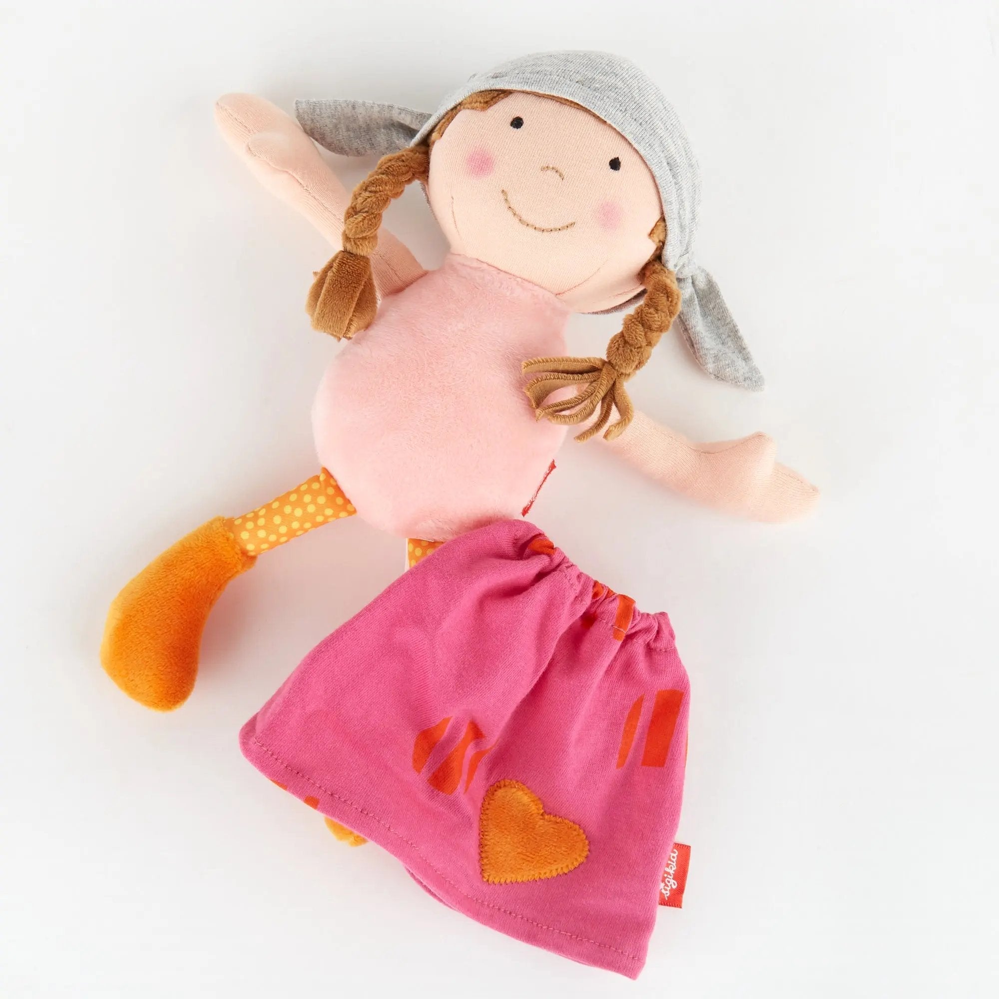 Sigikid Plush Doll with Pink Outfit | Playroom Avenue
