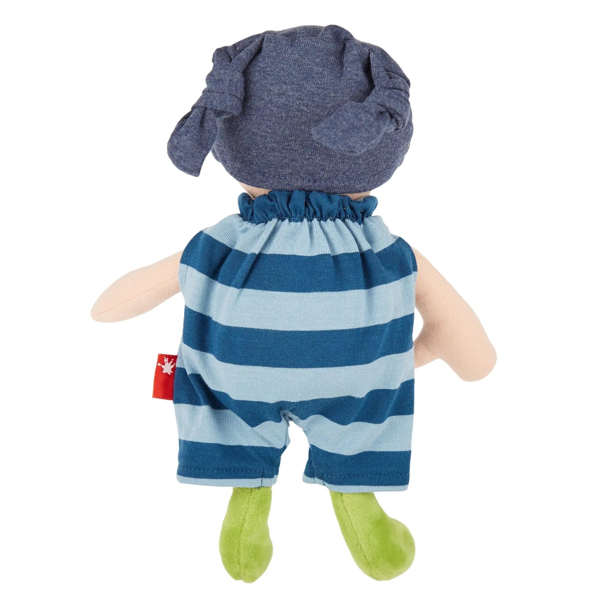 Sigikid Plush Doll with Blue Outfit