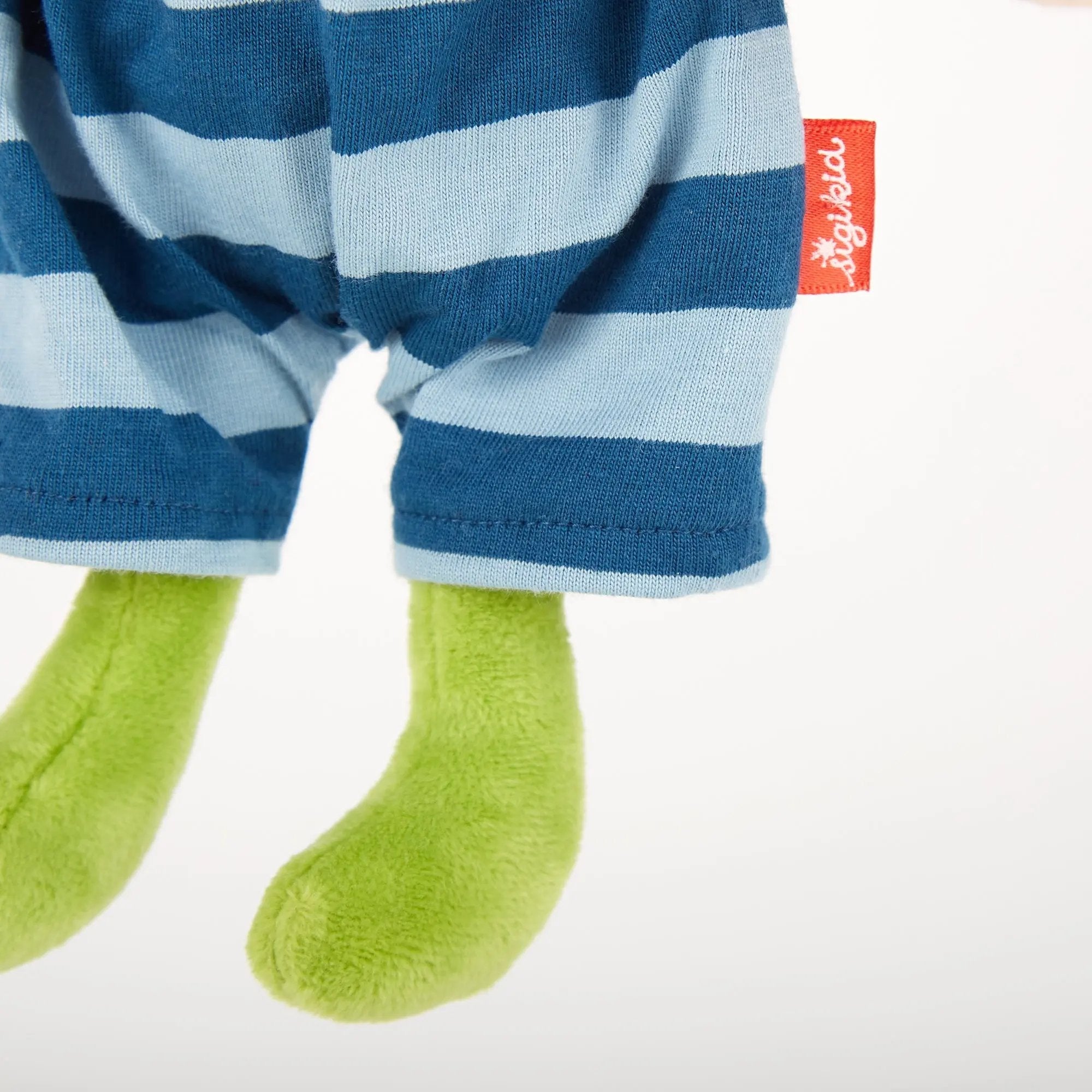 Sigikid Plush Doll with Blue Outfit