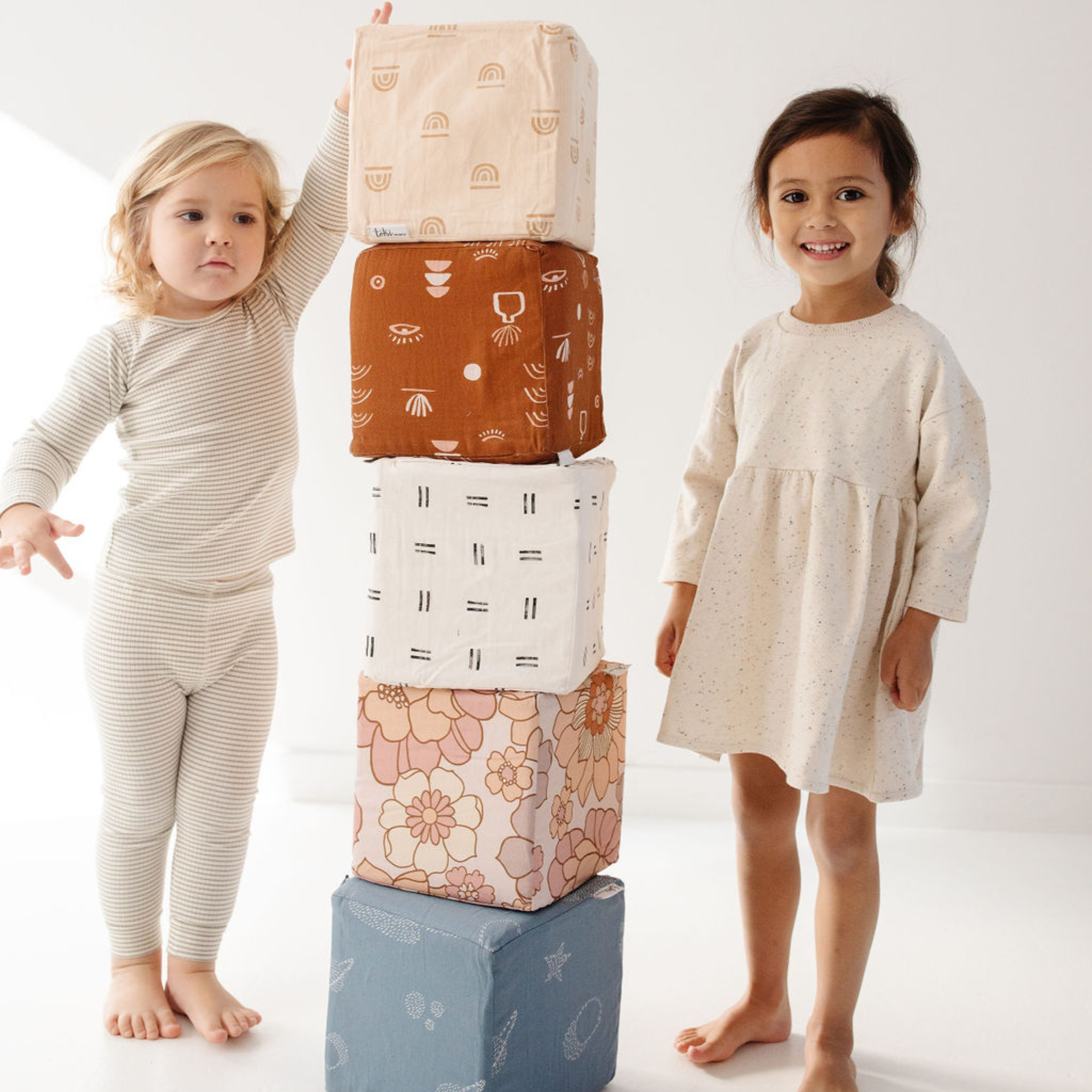 Toki Kids Rainbow Peach Play Cube | Playroom Avenue